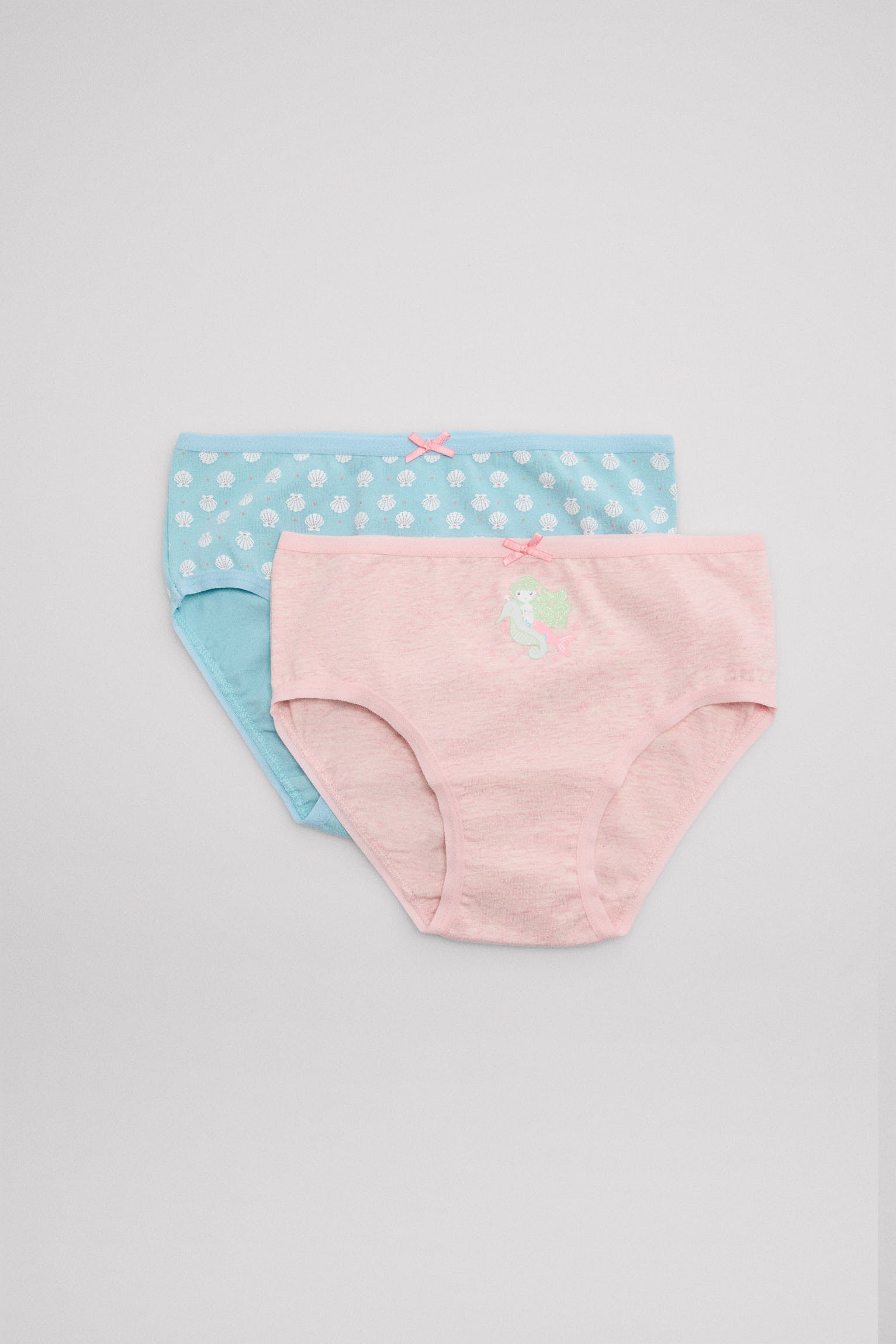 Pack de 2 bragas infantiles  estampadas sirena - Ysabel Mora