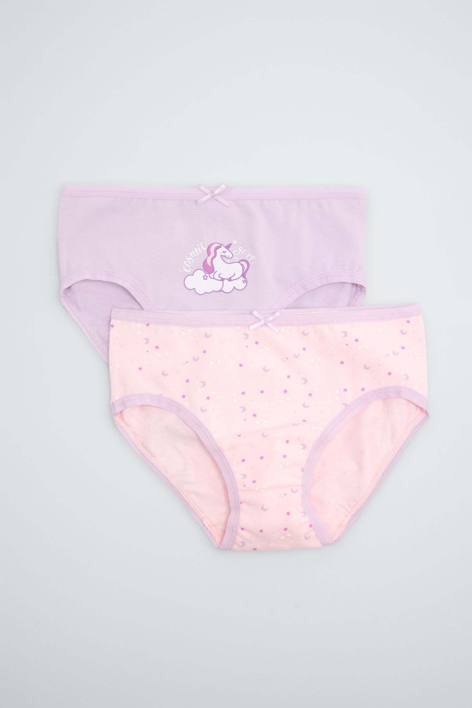 Pack de 2 braguitas de niña algodón estampado unicornio - Ysabel Mora