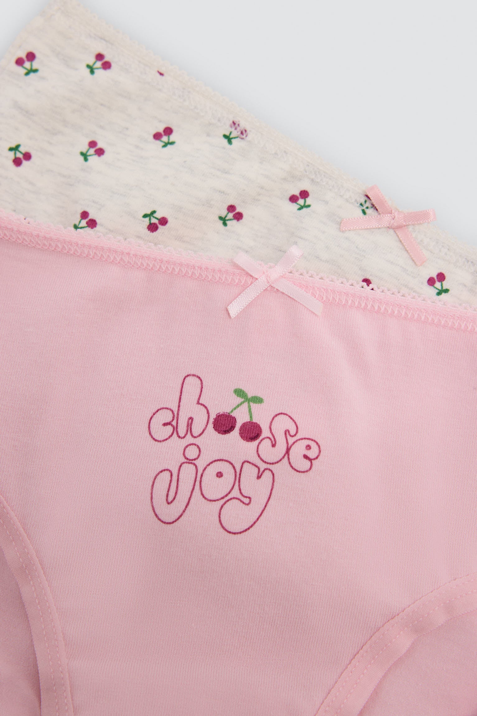 Pack de 2 braguitas de niña algodón estampado cerezas - Ysabel Mora