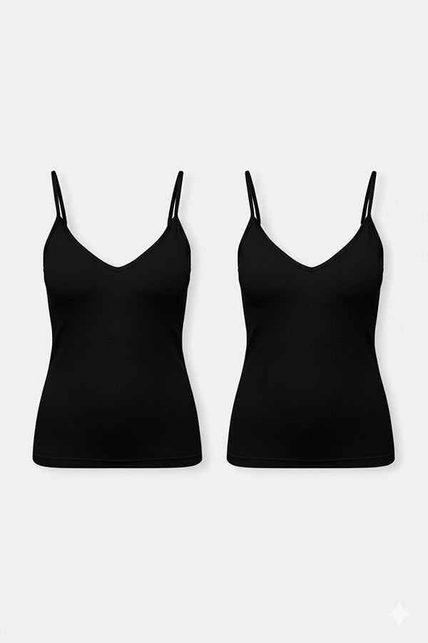 Pack of 2 black tank tops