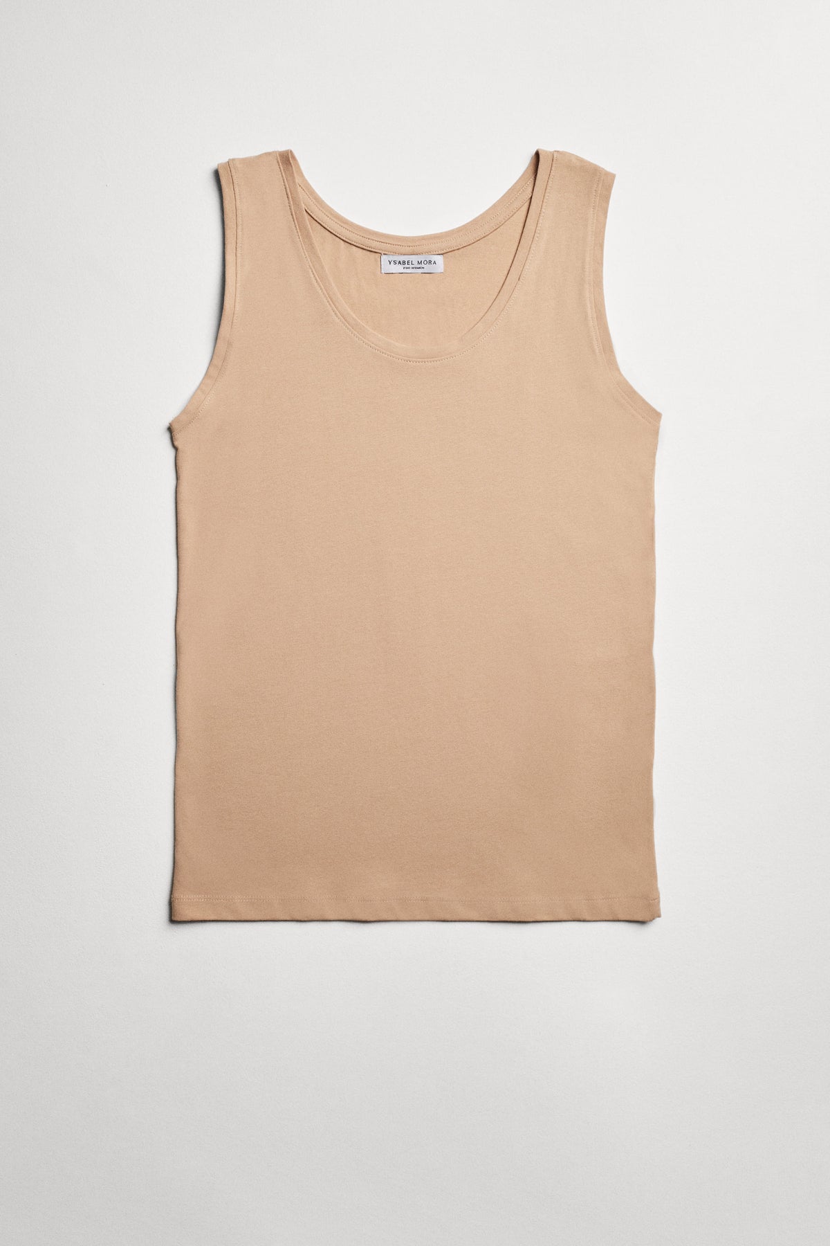 Camiseta interior tirante ancho algodón nude