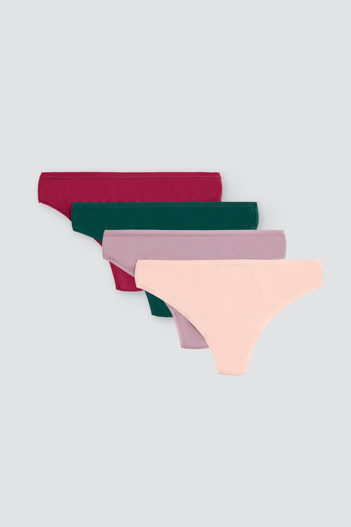 Pack de 4 tangas básicos de algodón colores