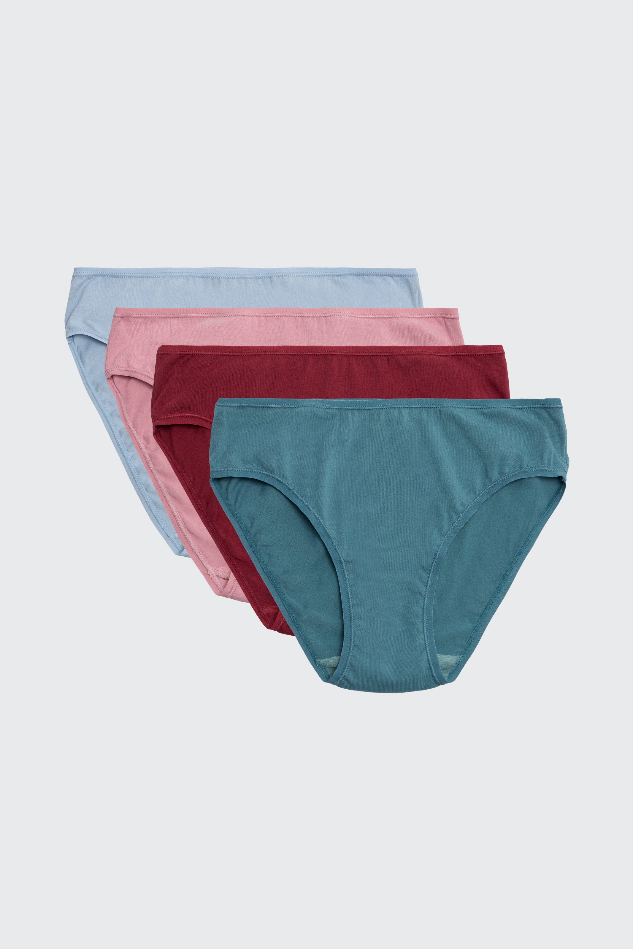 Pack 4 bragas midi básicas algodón