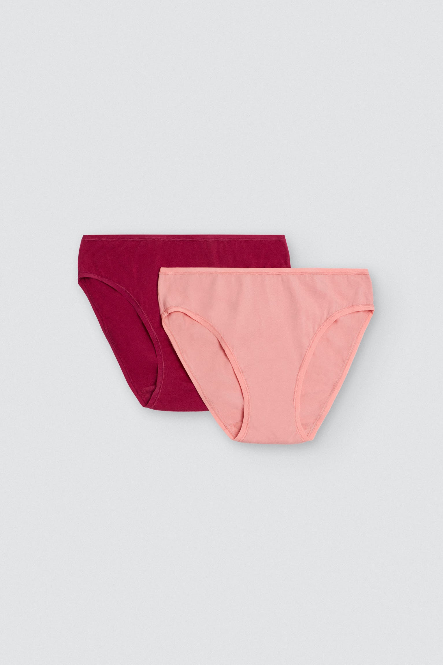 Pack of 4 basic colorful cotton midi panties