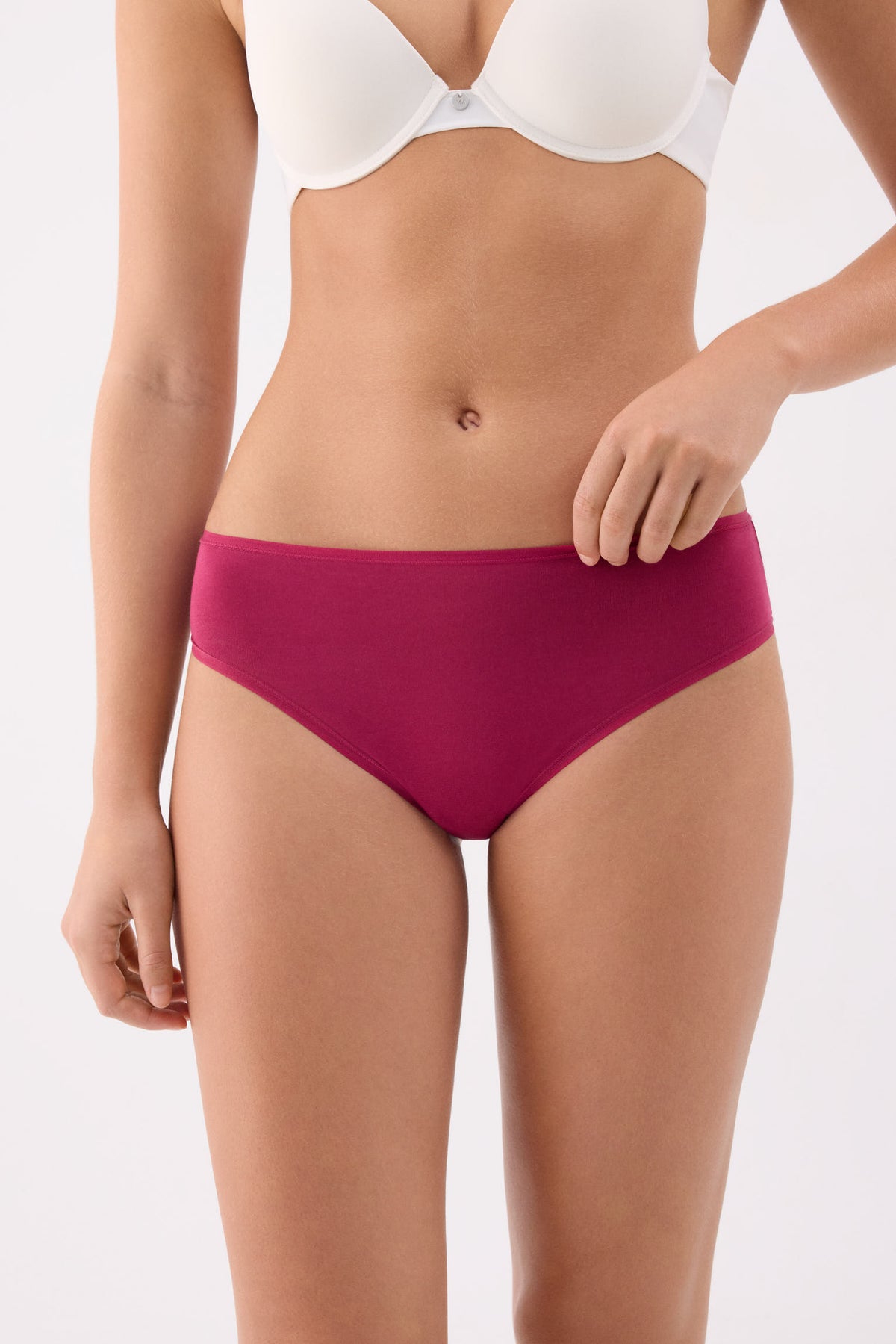 Pack de 4 bragas midi básicas de algodón colores