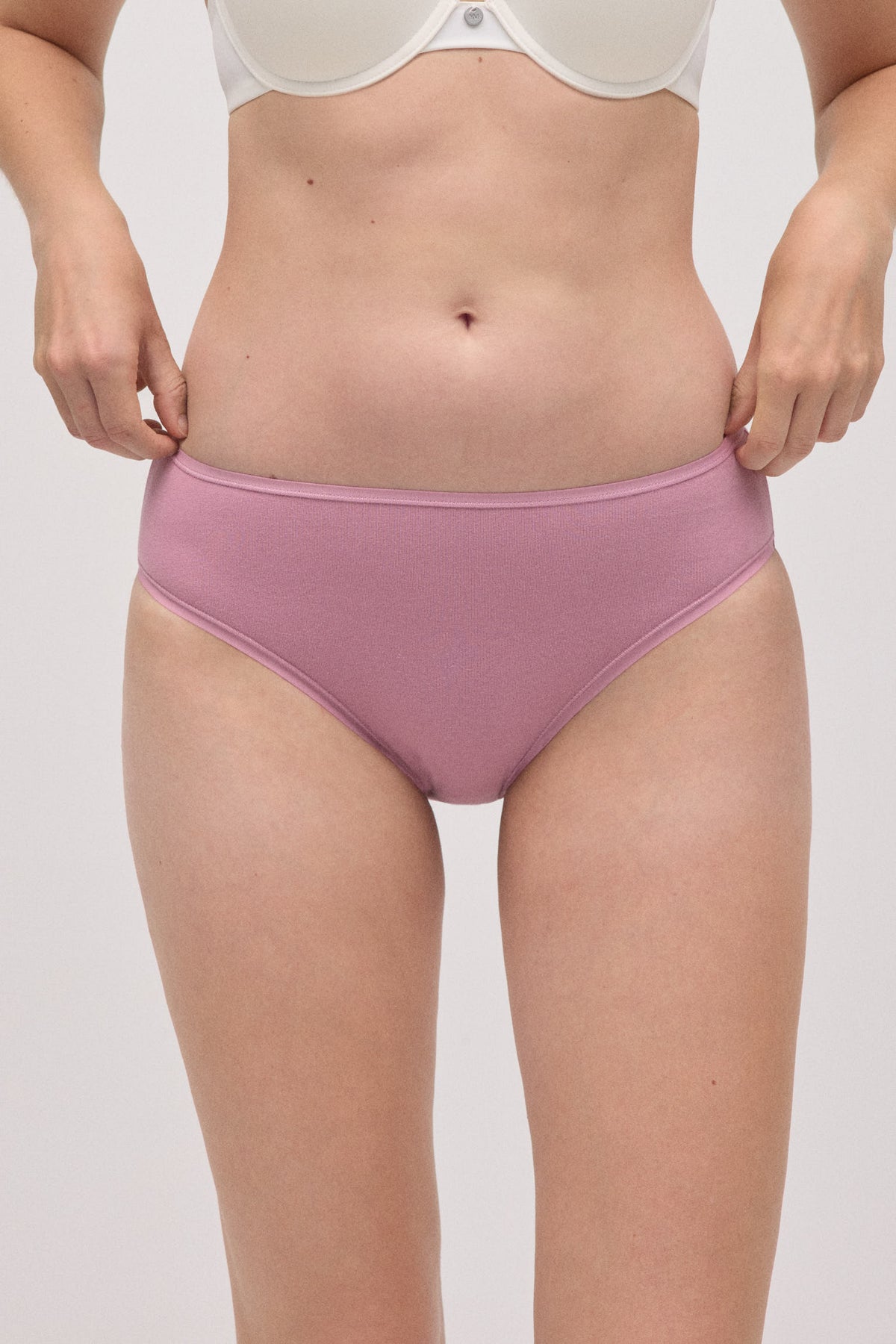 Pack de 4 bragas midi básicas de algodón colores