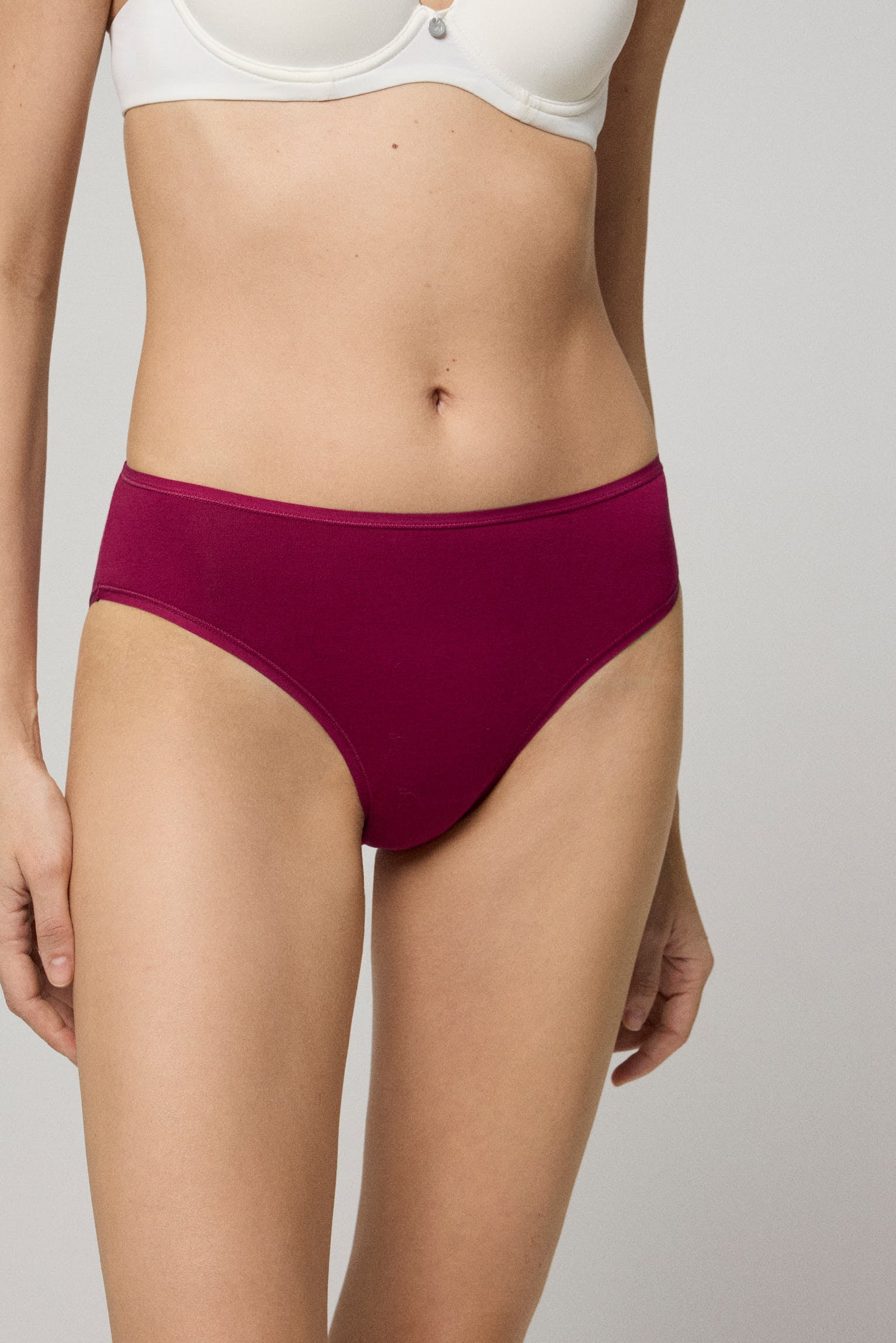 Pack of 4 basic colorful cotton midi panties