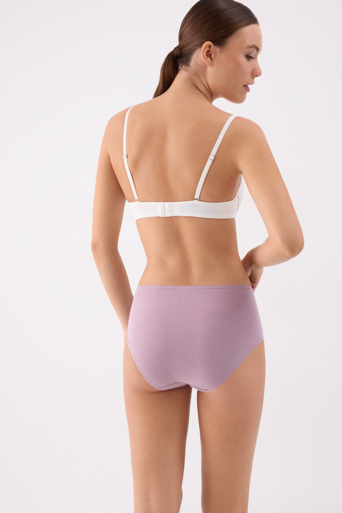 Pack de 4 bragas altas de algodón colores