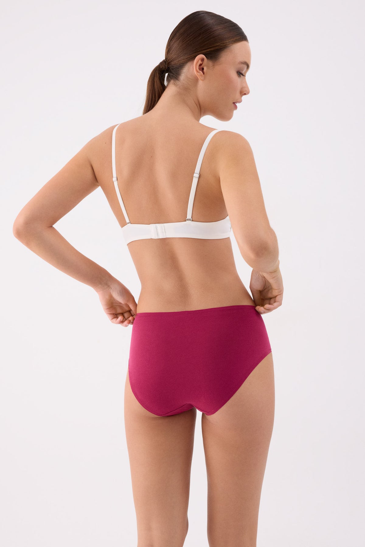 Pack de 4 bragas altas de algodón colores