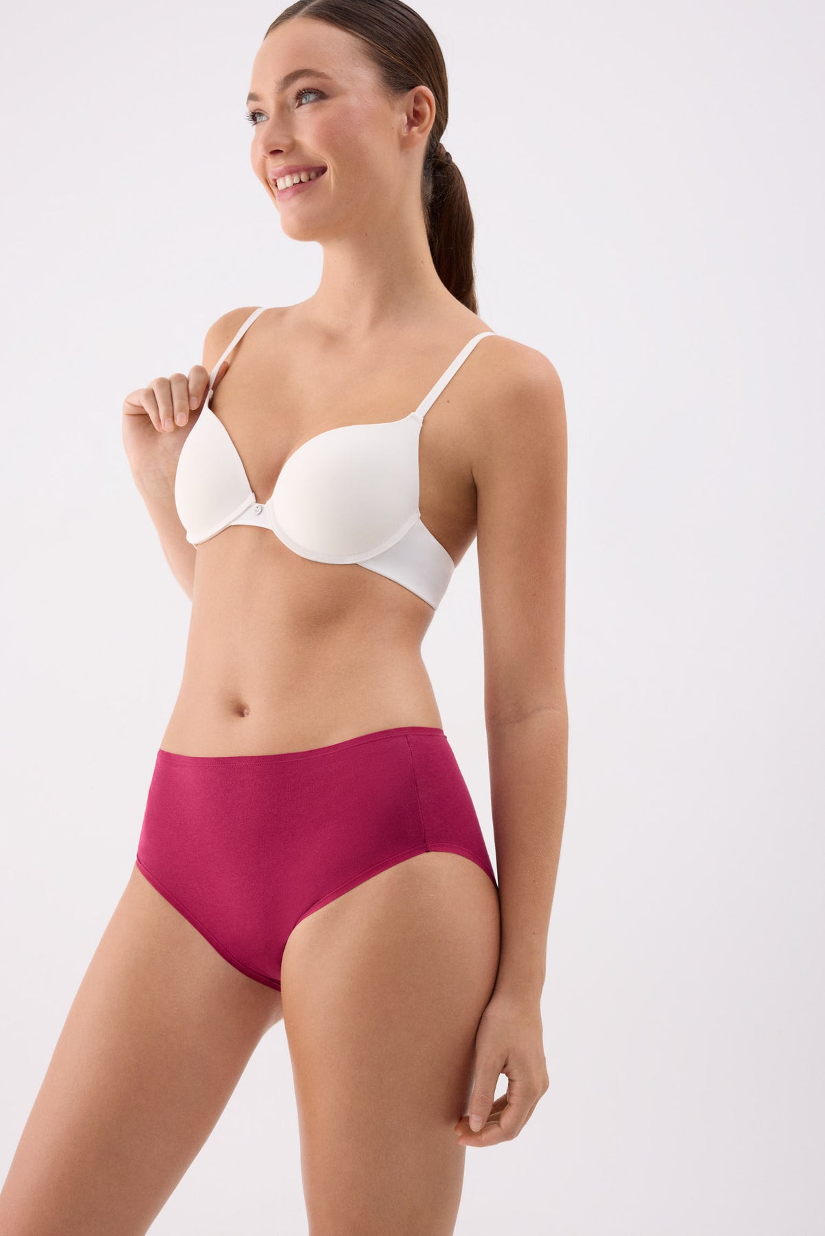 Pack de 4 bragas altas de algodón colores