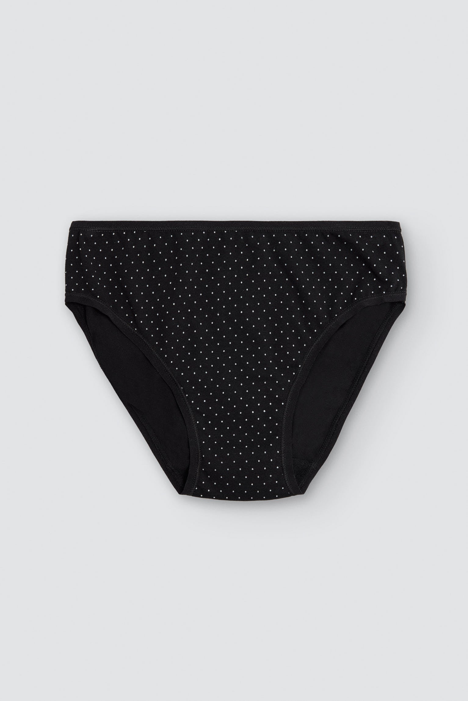 Pack de 2 bragas midi algodón estampadas negro y beige multicolor