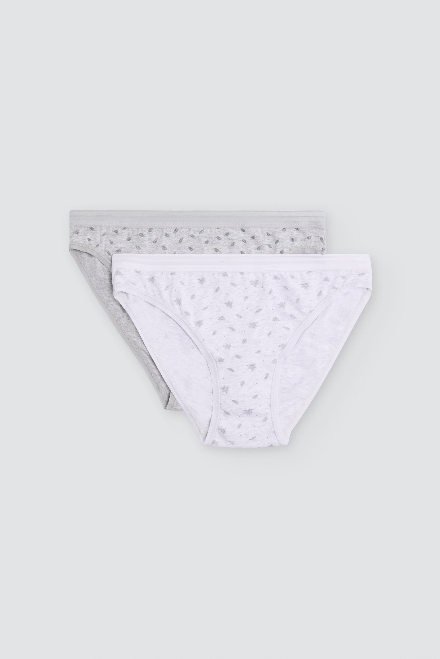 Pack de 2 bragas mini algodón estampadas gris