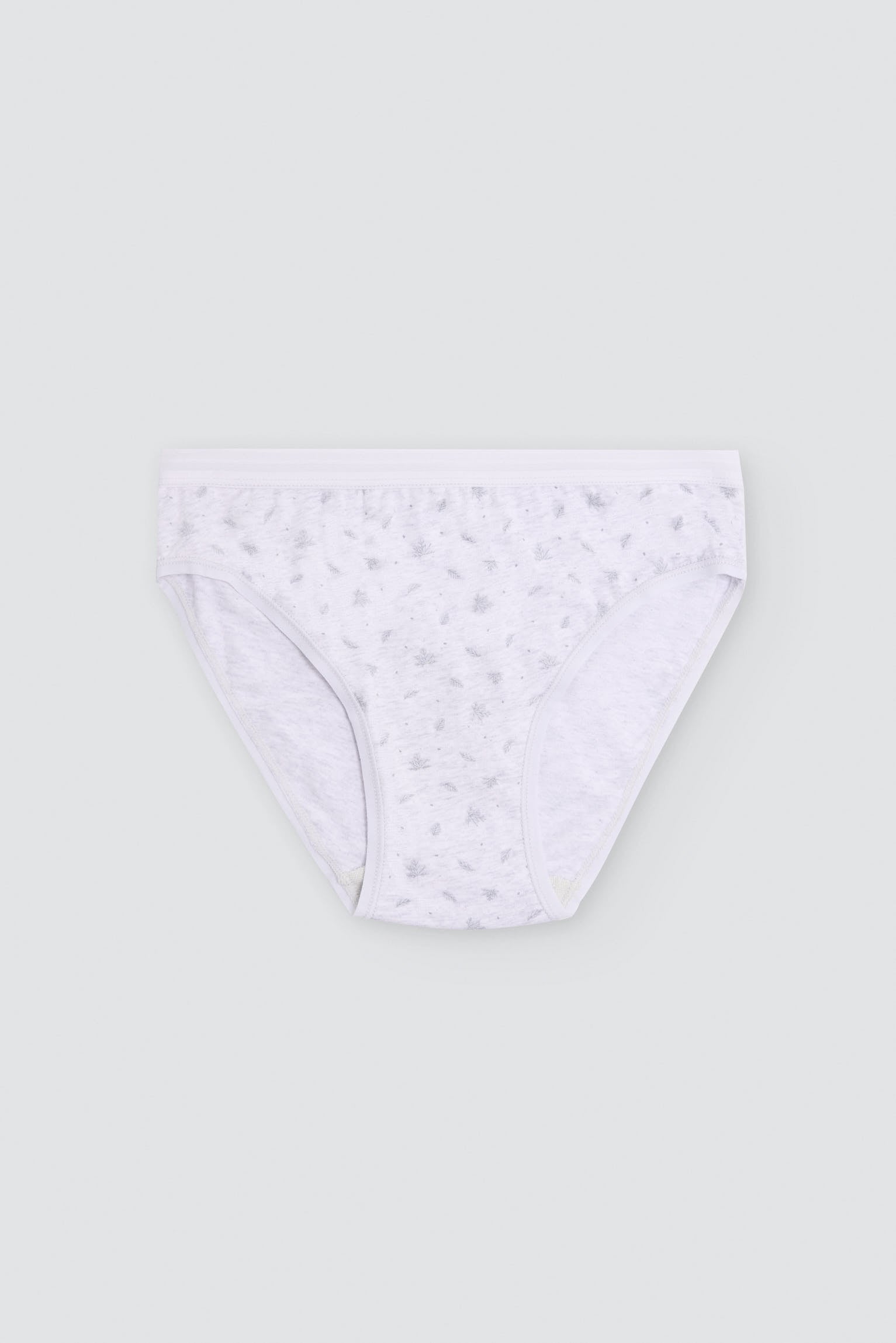 Pack de 2 bragas midi algodón estampadas gris