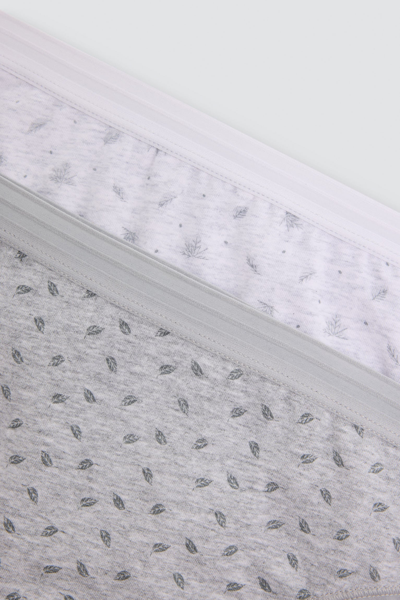 Pack de 2 bragas midi algodón estampadas gris
