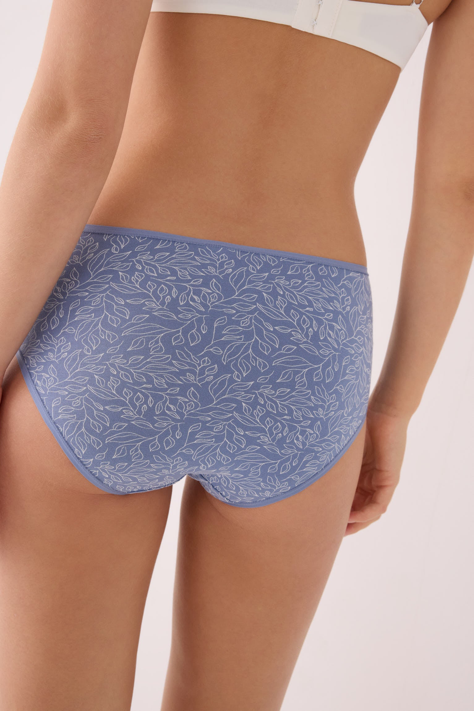 Pack de 2 bragas altas algodón estampadas rosa y azul multicolor