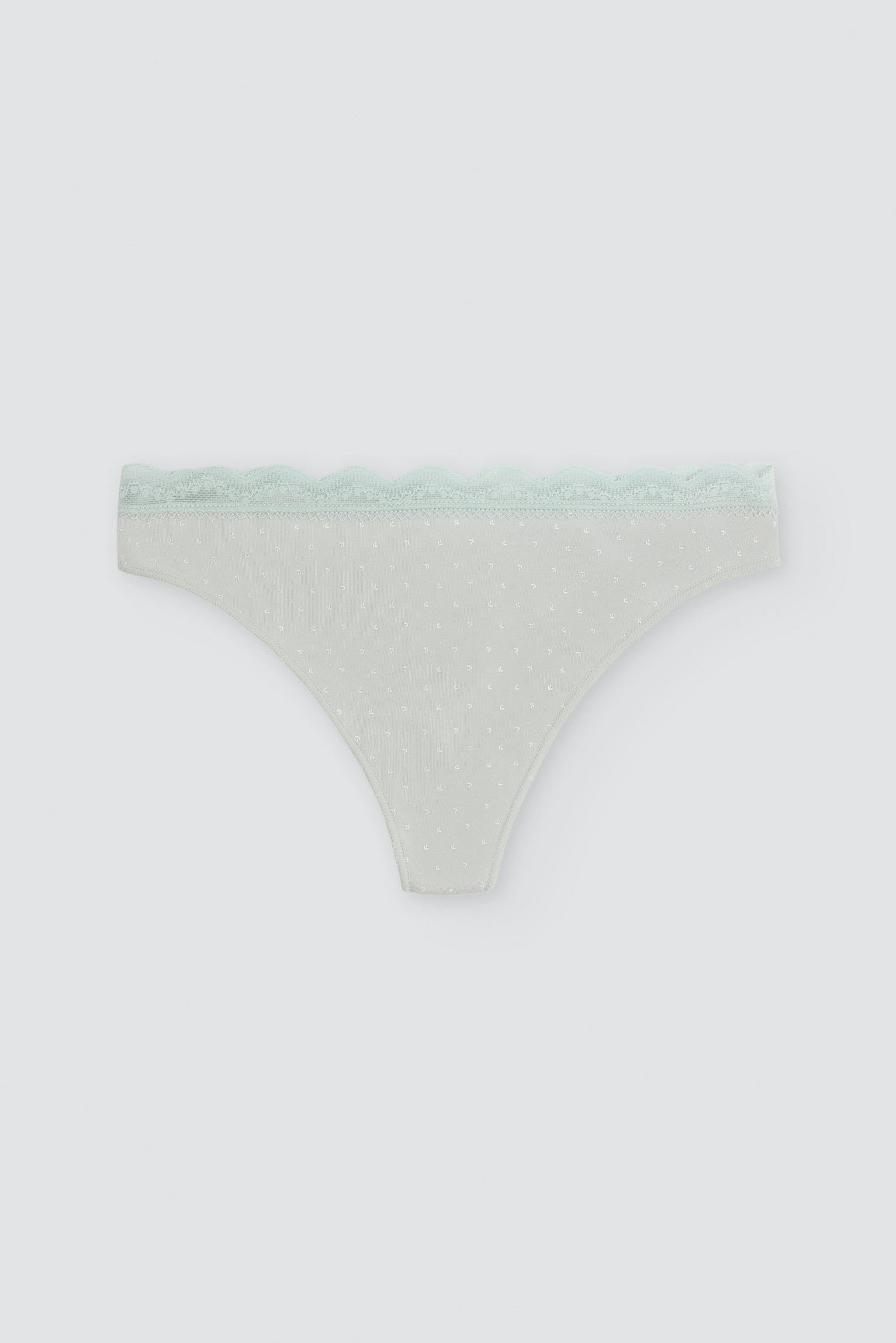 Pack de 2 tangas estampados algodón con ribete de encaje multicolor