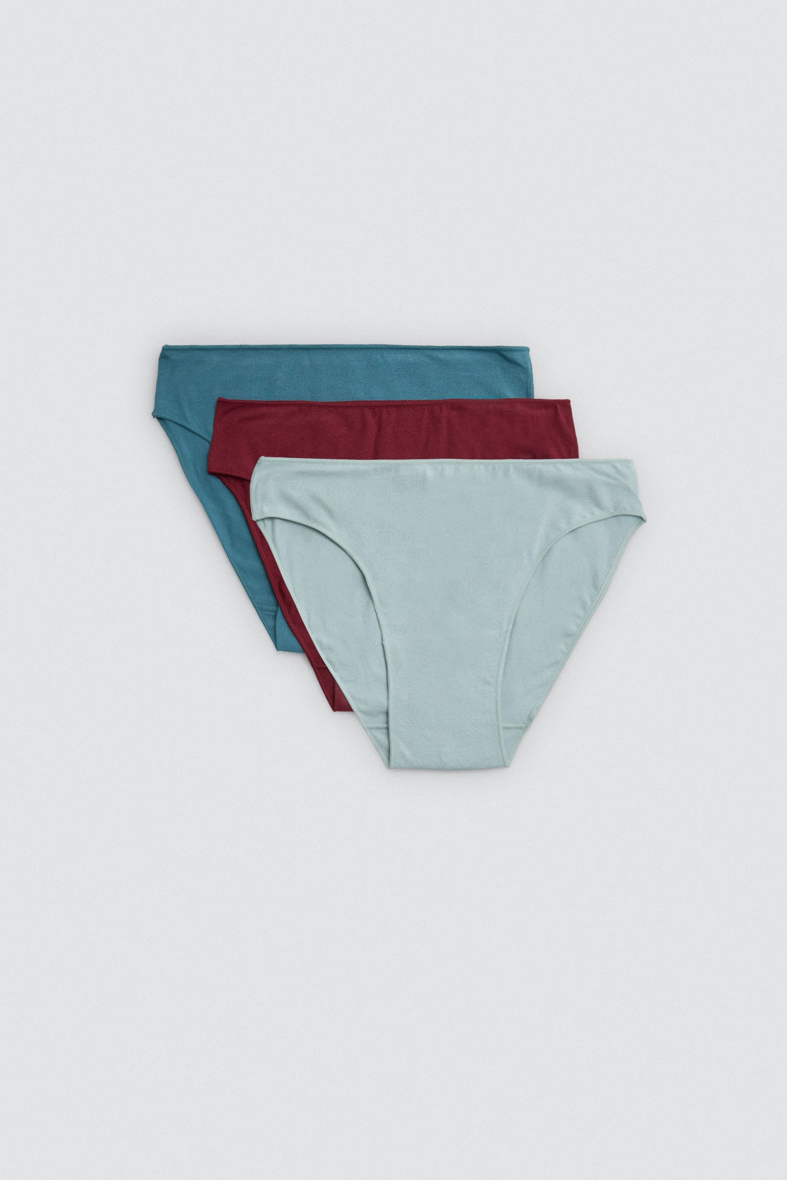 Pack of 3 basic cotton midi panties