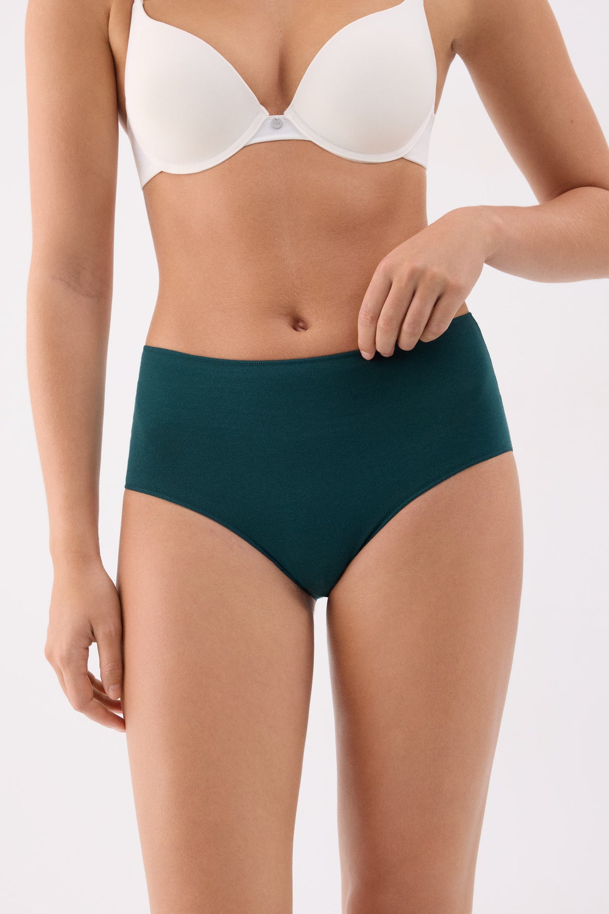 Pack de 3 bragas altas de algodón colores fríos