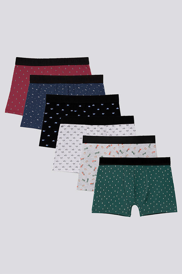 Pack of 6 printed boxers