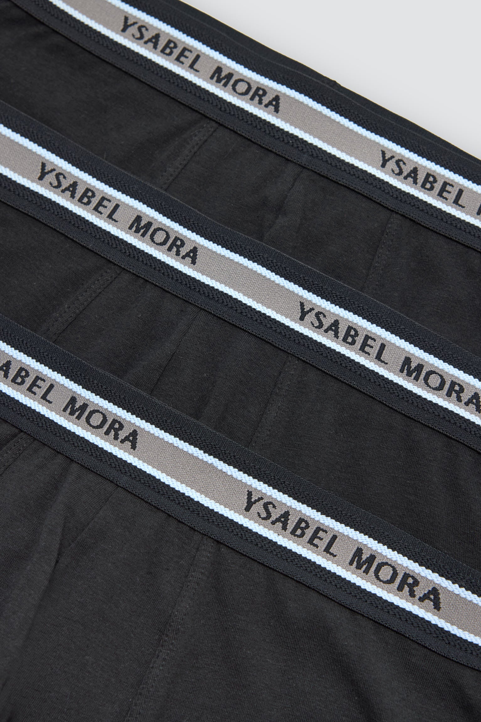 Pack 3 bóxers básicos lisos negro - Ysabel Mora