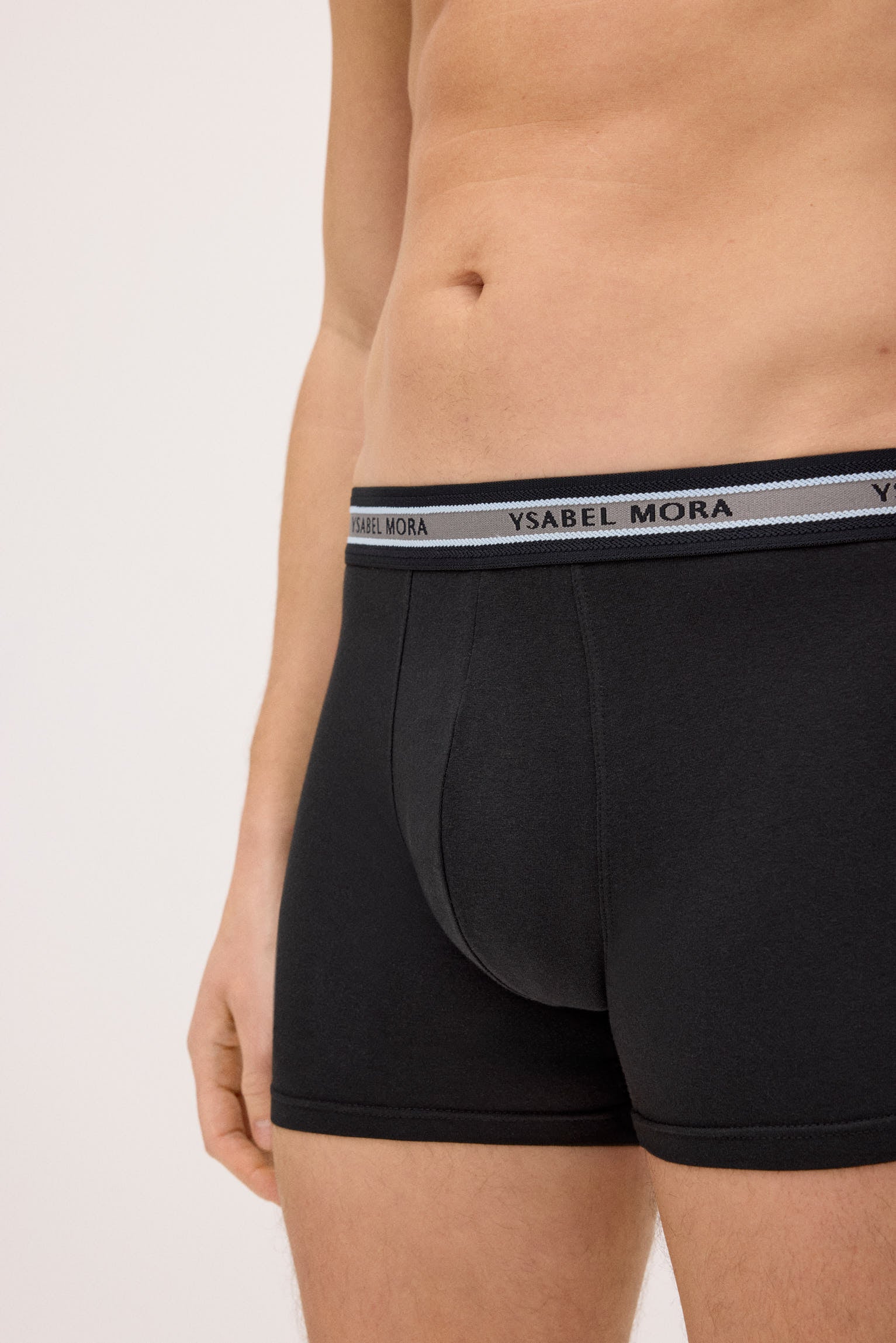 Pack 3 bóxers básicos lisos negro - Ysabel Mora