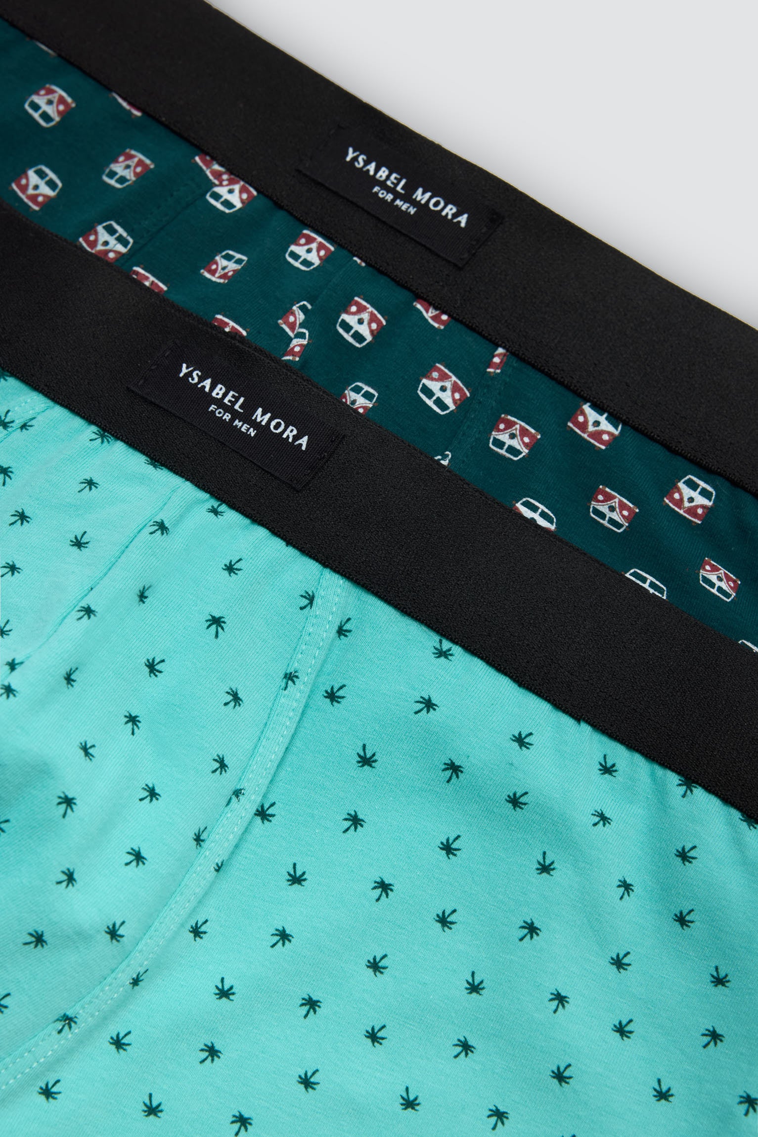 Pack 2 bóxers estampados variados caravana y palmera - Ysabel Mora