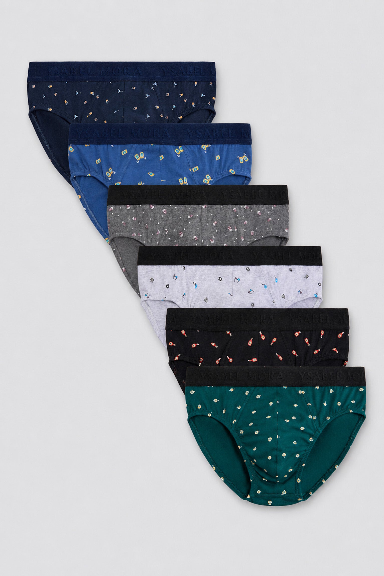 Pack 6 slips algodón estampados variados