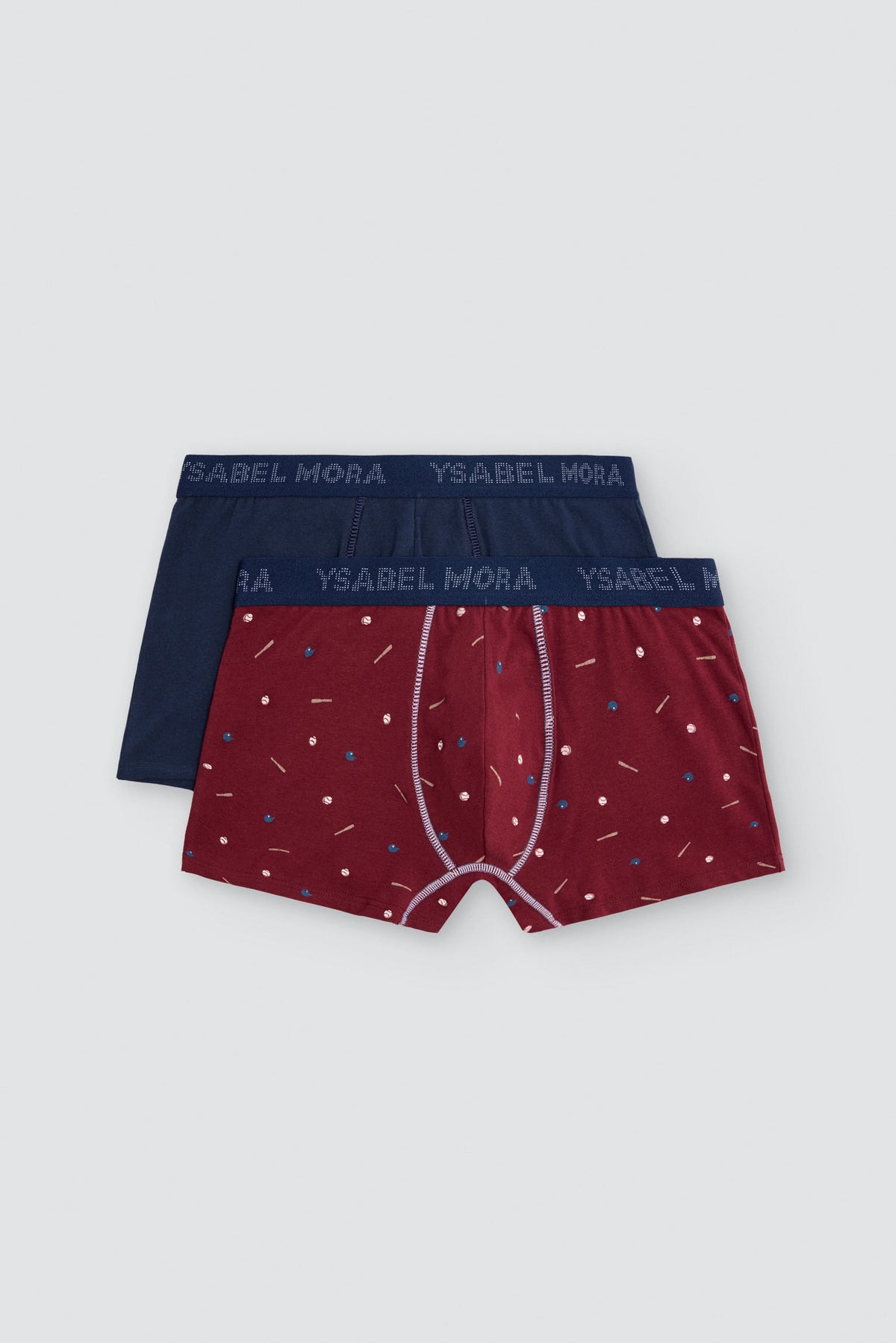 Pack de 2 bóxers algodón estampado béisbol - Ysabel Mora