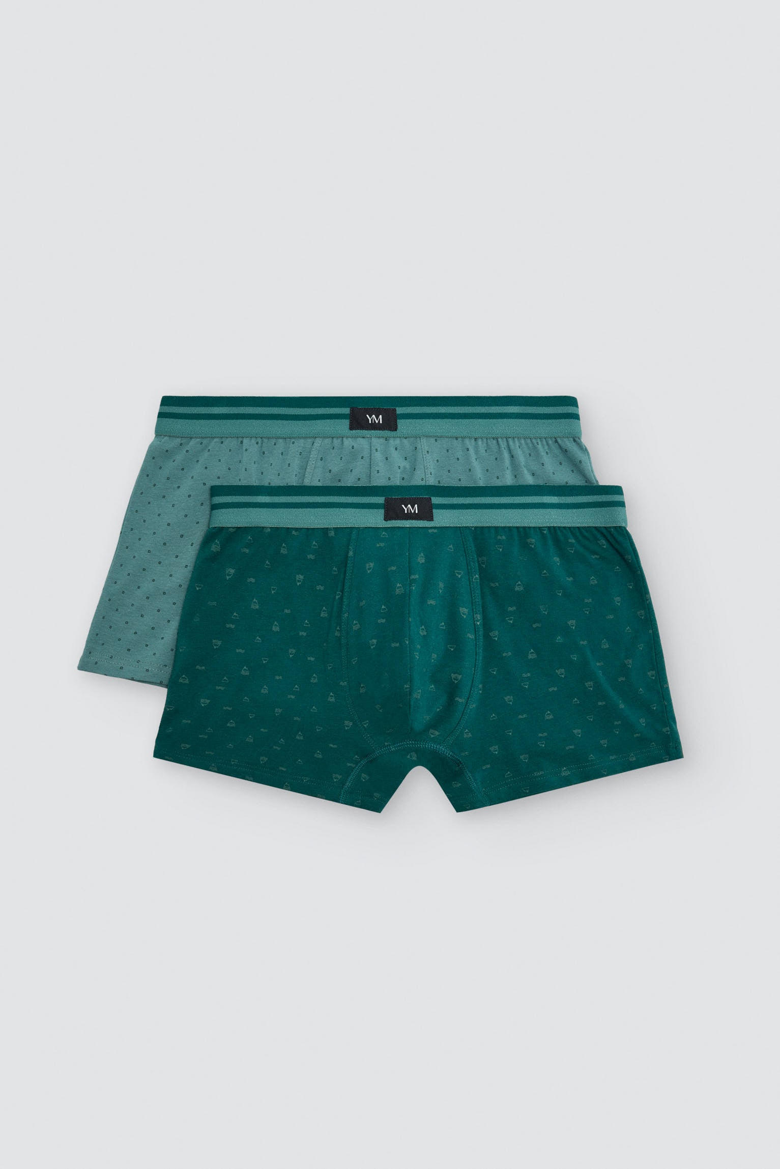 Pack 2 bóxers algodón estampado montañas y motivos geométricos - Ysabel Mora