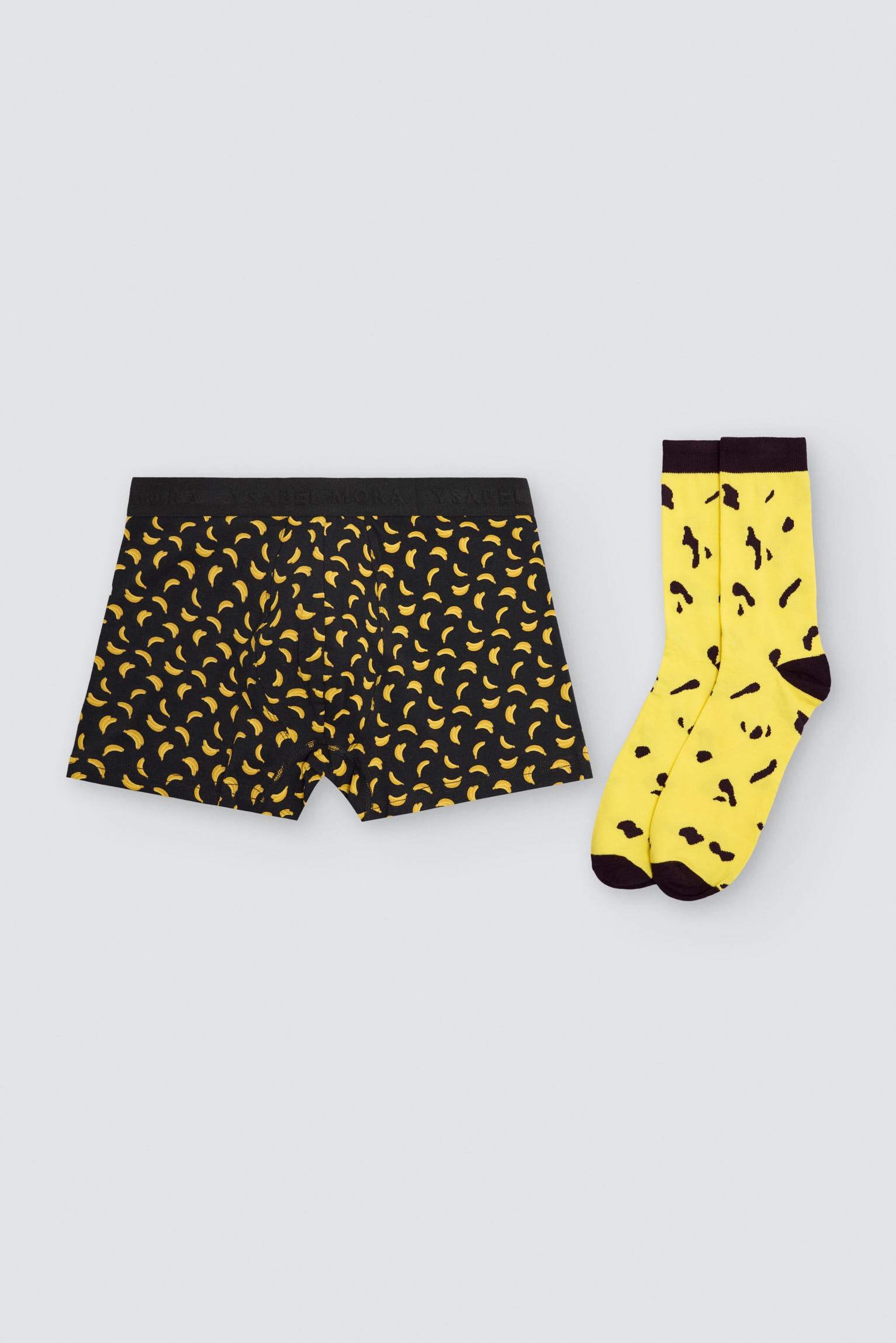 Pack bóxer y calcetín estampado plátanos - Ysabel Mora