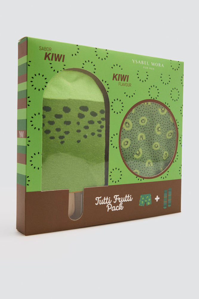 Pack bóxer y calcetines estampado kiwis