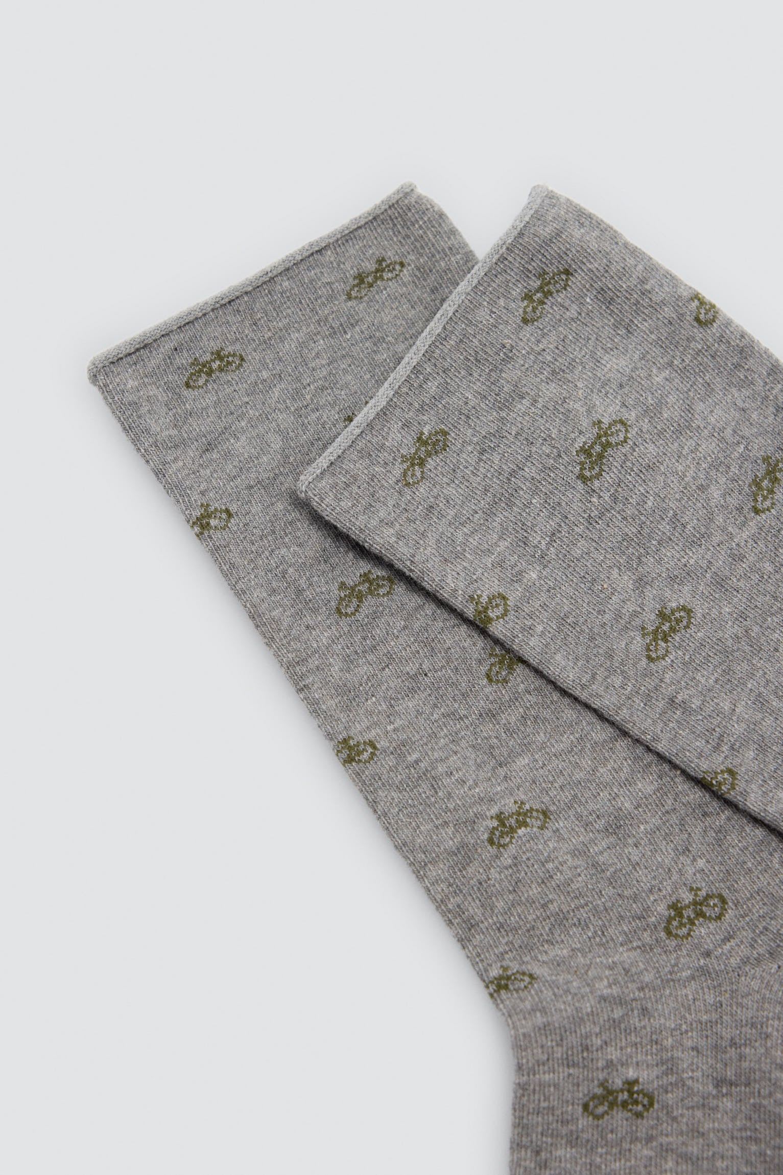 Pack 3 calcetines sin puño estampadoselementos minimal y bicicletas