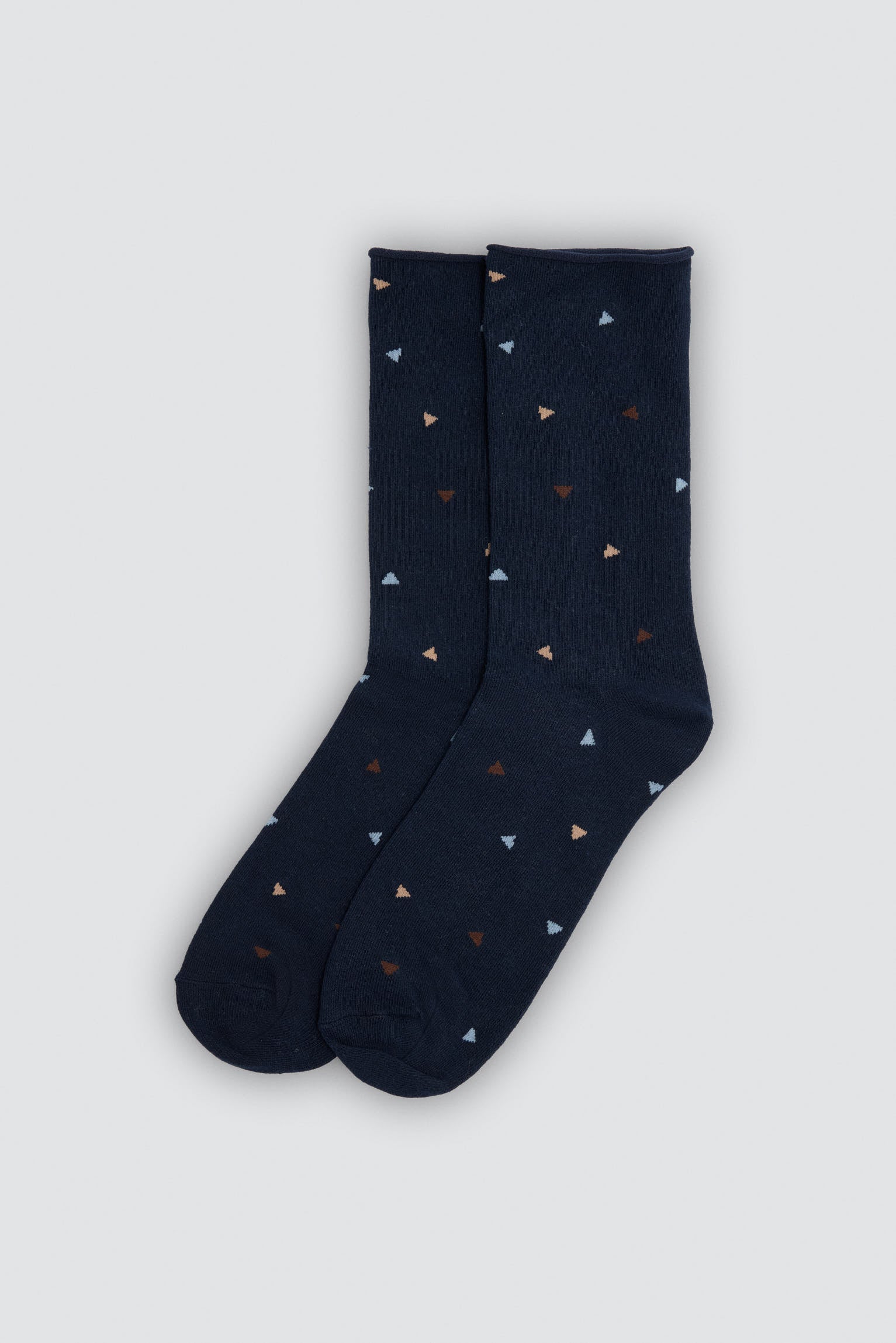 Pack 3 calcetines sin puño estampados geométricos