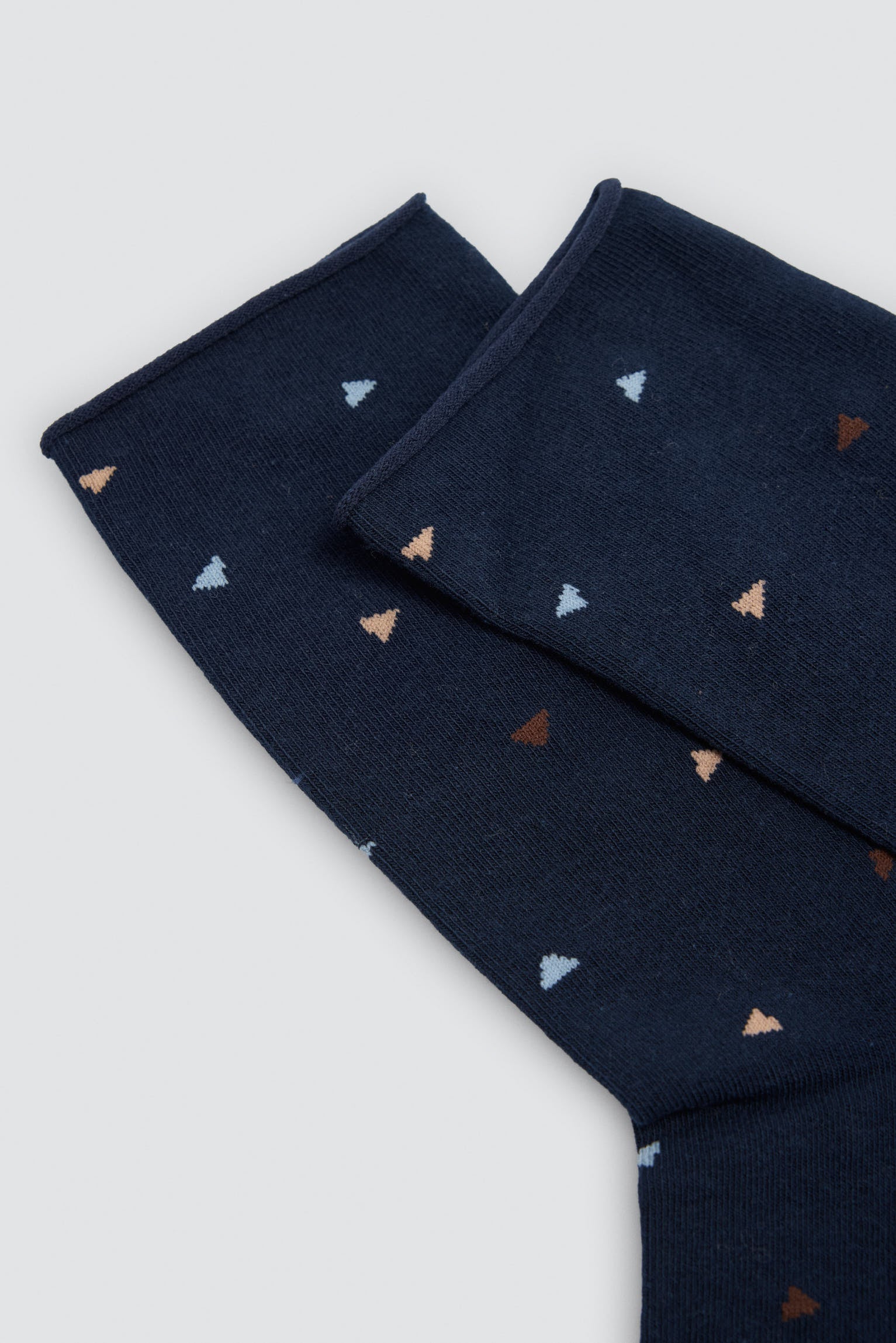 Pack 3 calcetines sin puño estampados geométricos