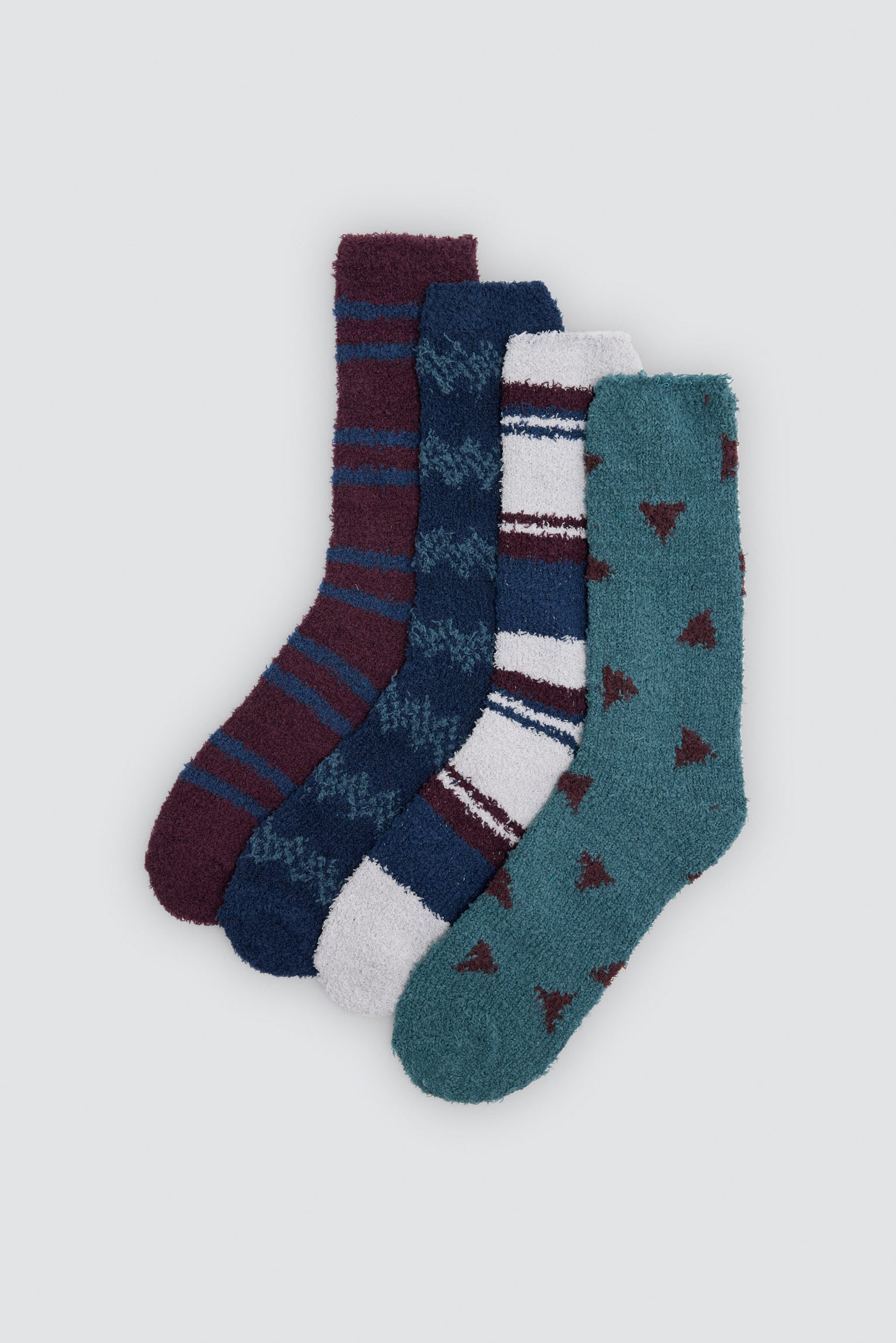 Pack 4 calcetines hombre lana estampados variados