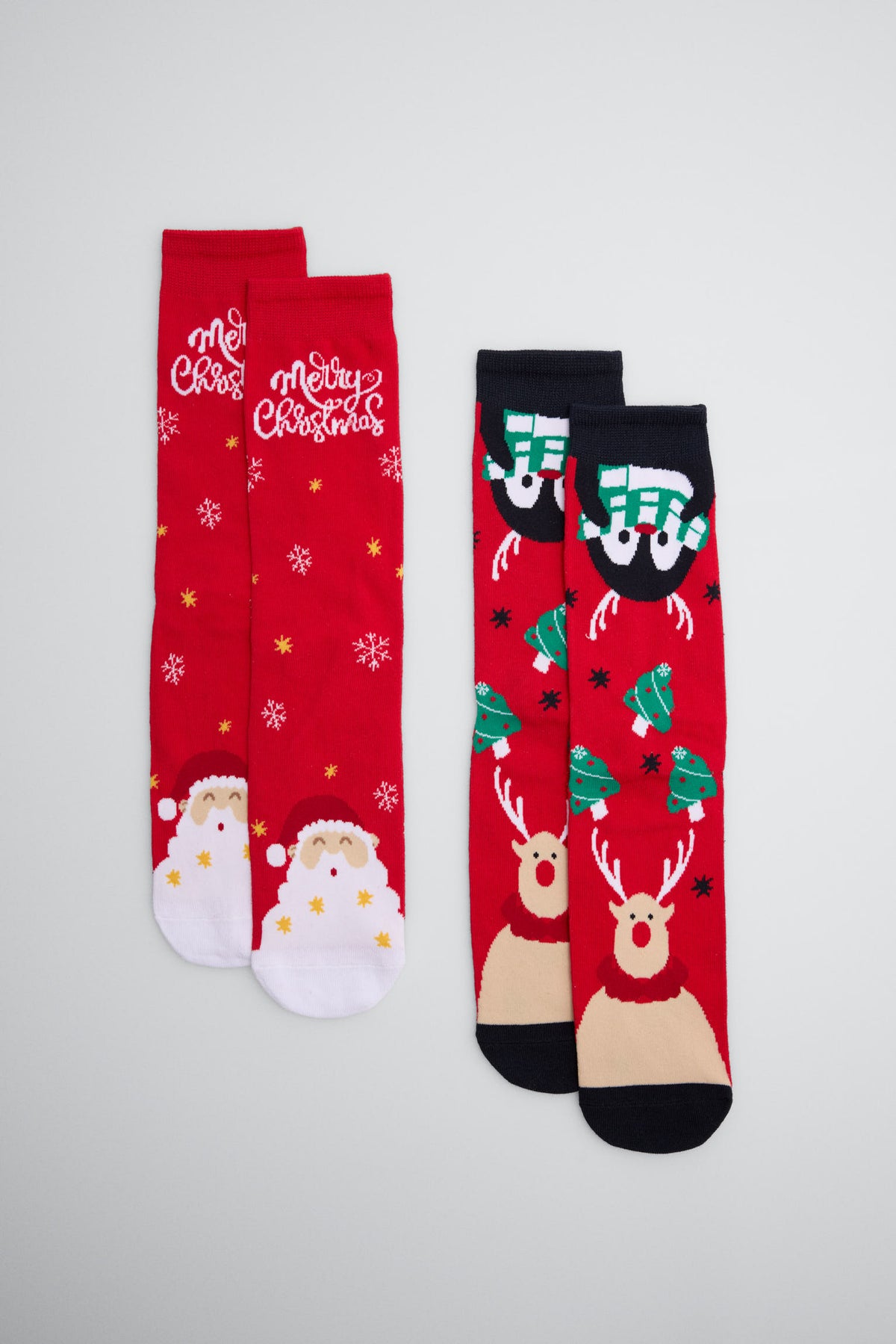 Pack 2 calcetines hombre algodón navidad estampados