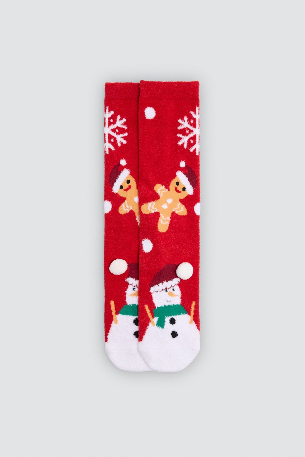 Calcetines antideslizantes hombre navidad estampado muñeco de nieve