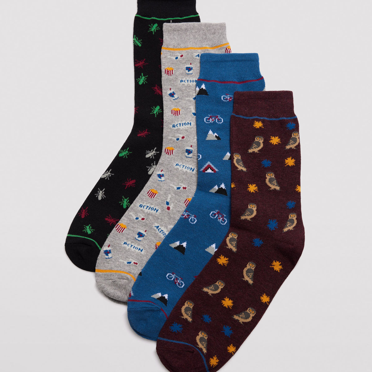ESPRIT Tennis Stripe - Pack De 2 Calcetines De Algodón Para Hombre, Coloridos Con Rayas, Talla M