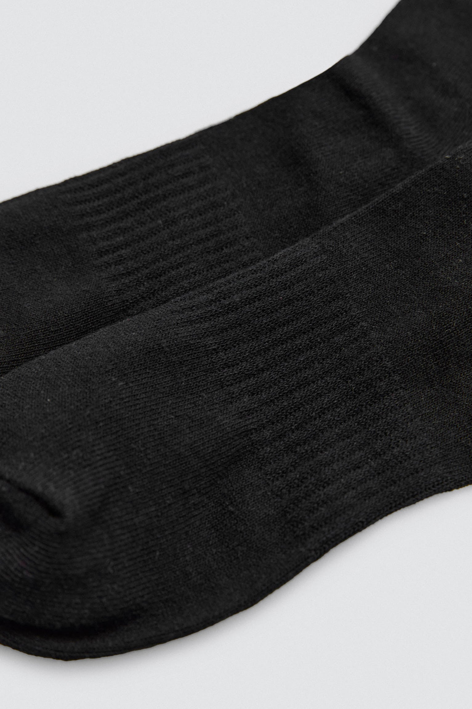 Pack 3 calcetines deportivos puño a rayas negro