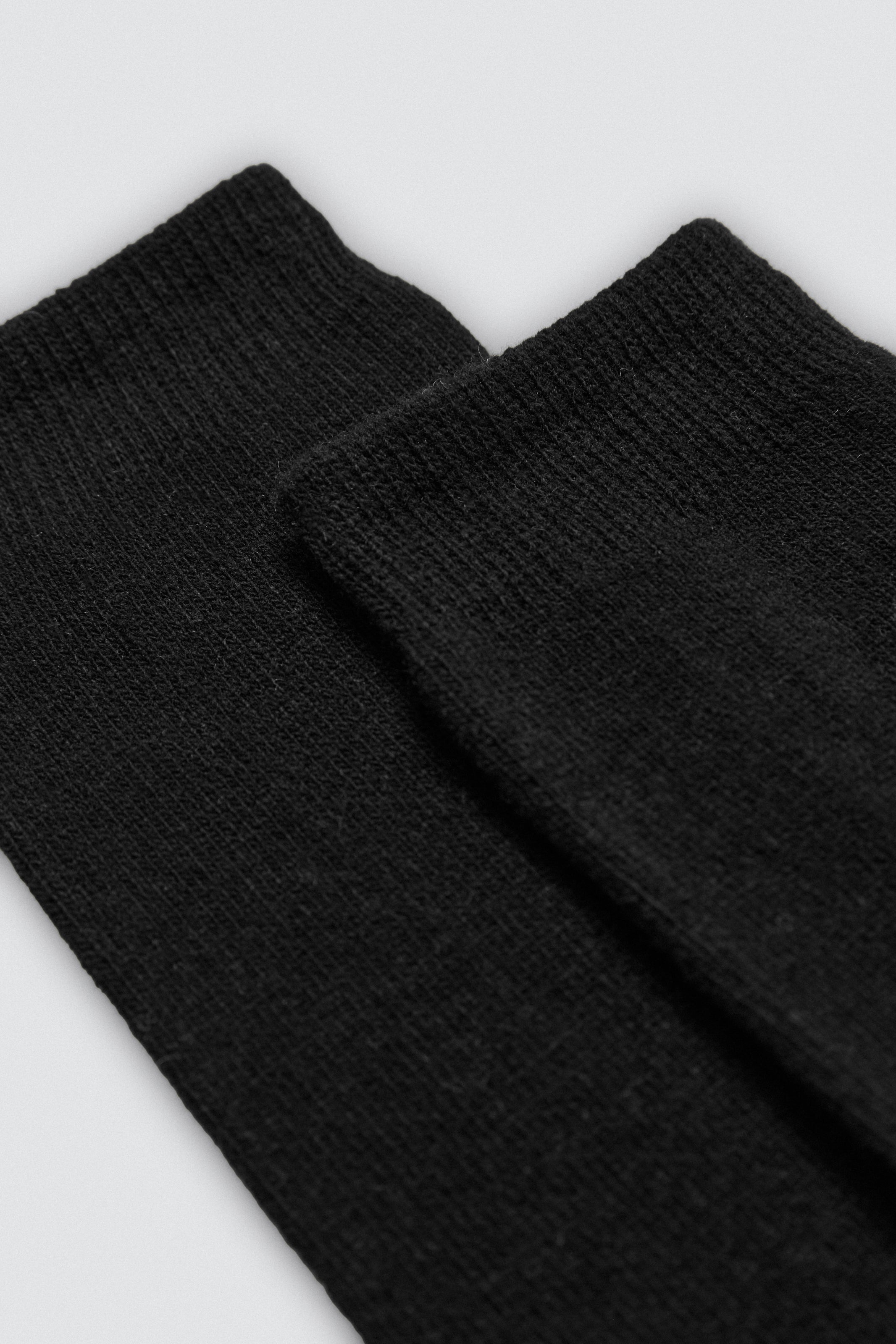 Pack 3 calcetines lana básicos negro