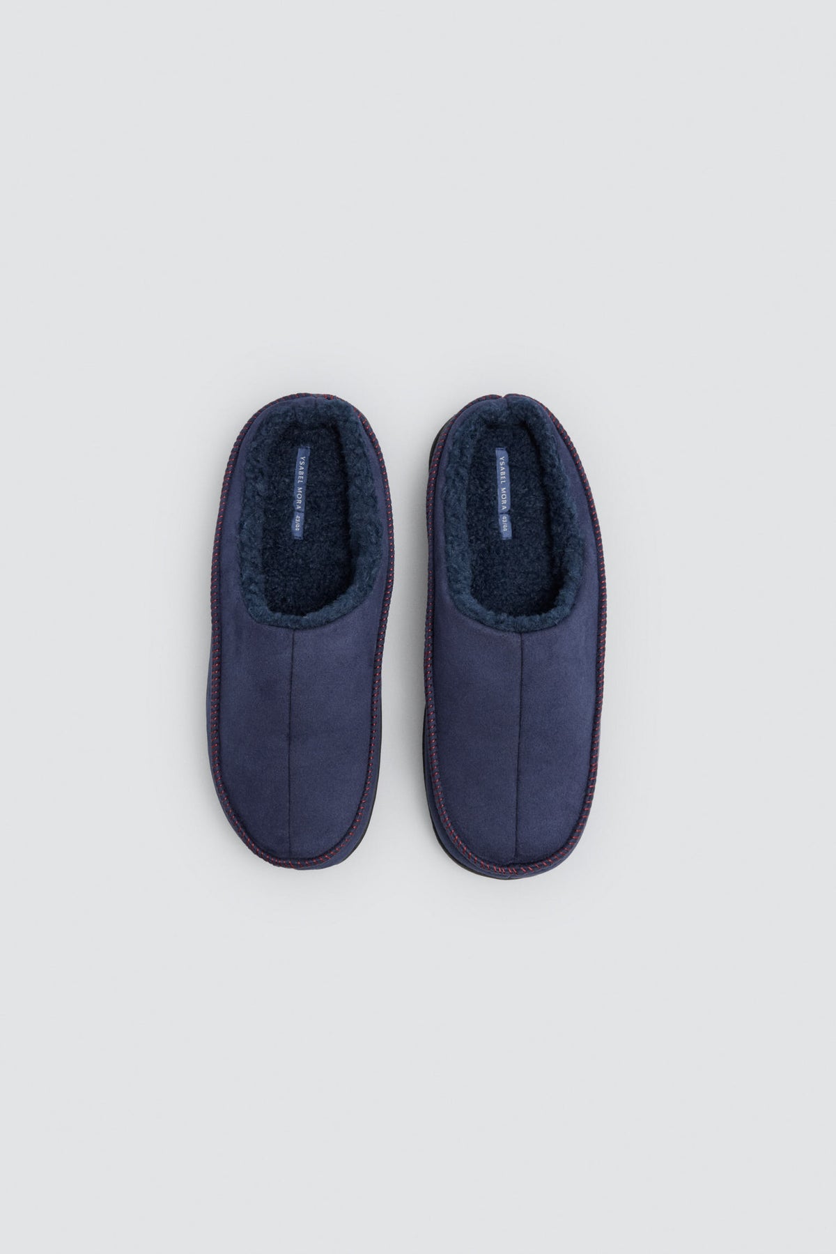 Zapatillas de casa efecto ante interior pelo marino