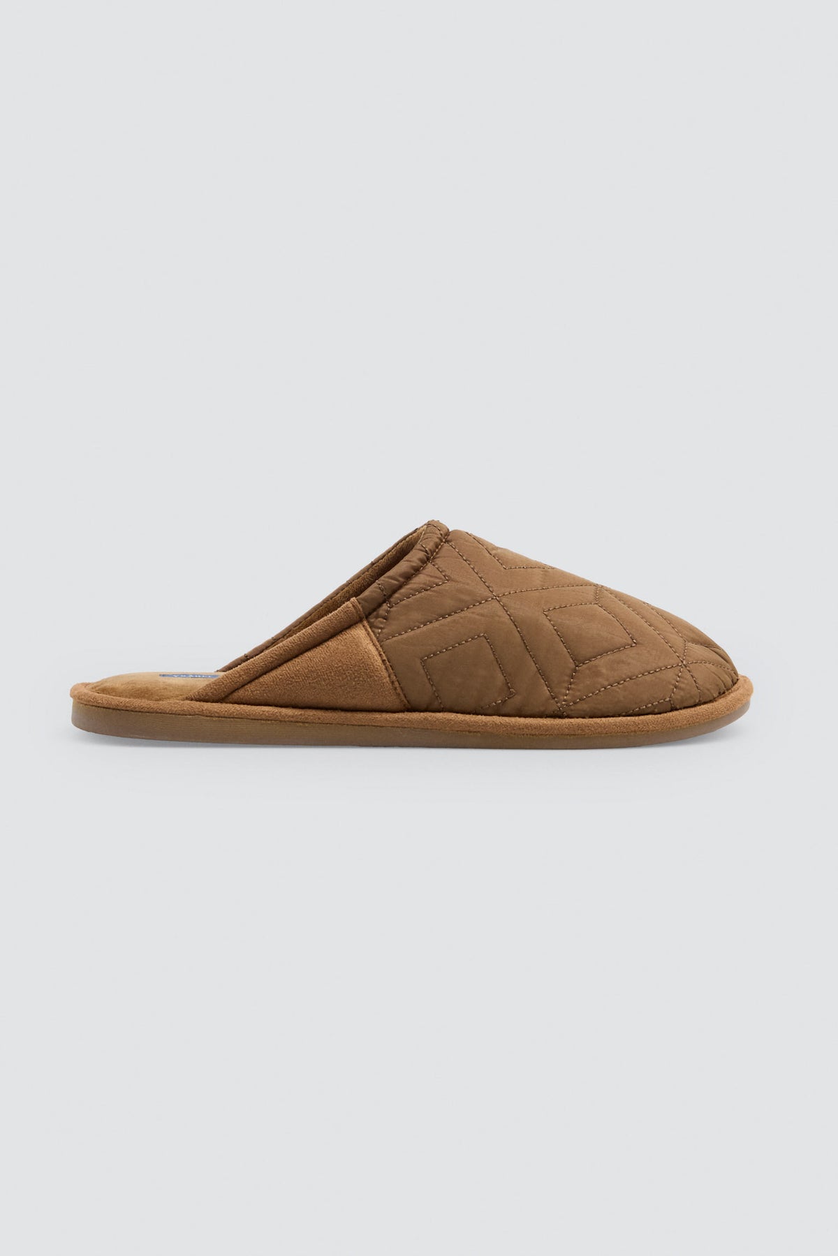 Zapatillas de casa acolchadas interior terciopelo ocre
