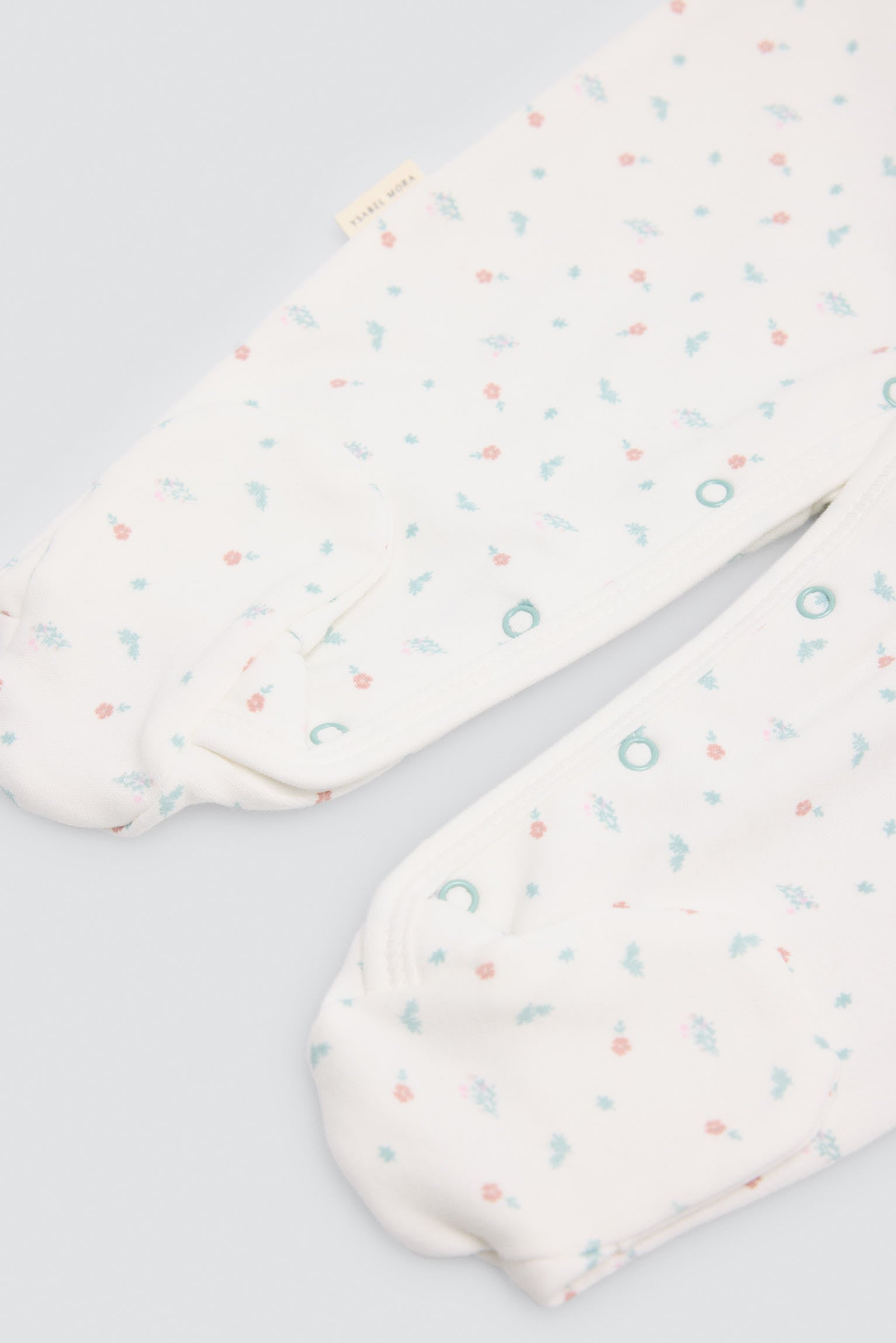 Pelele bebé cremallera estampado corazón - Ysabel Mora