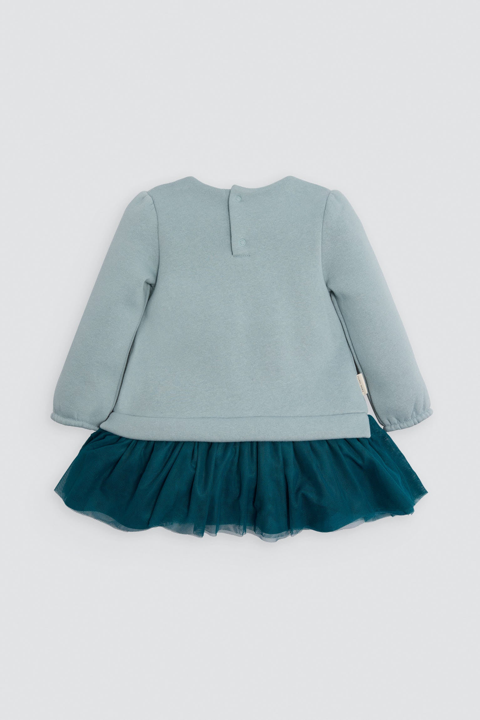 Vestido bebé manga larga detalle oso texturizado - Ysabel Mora