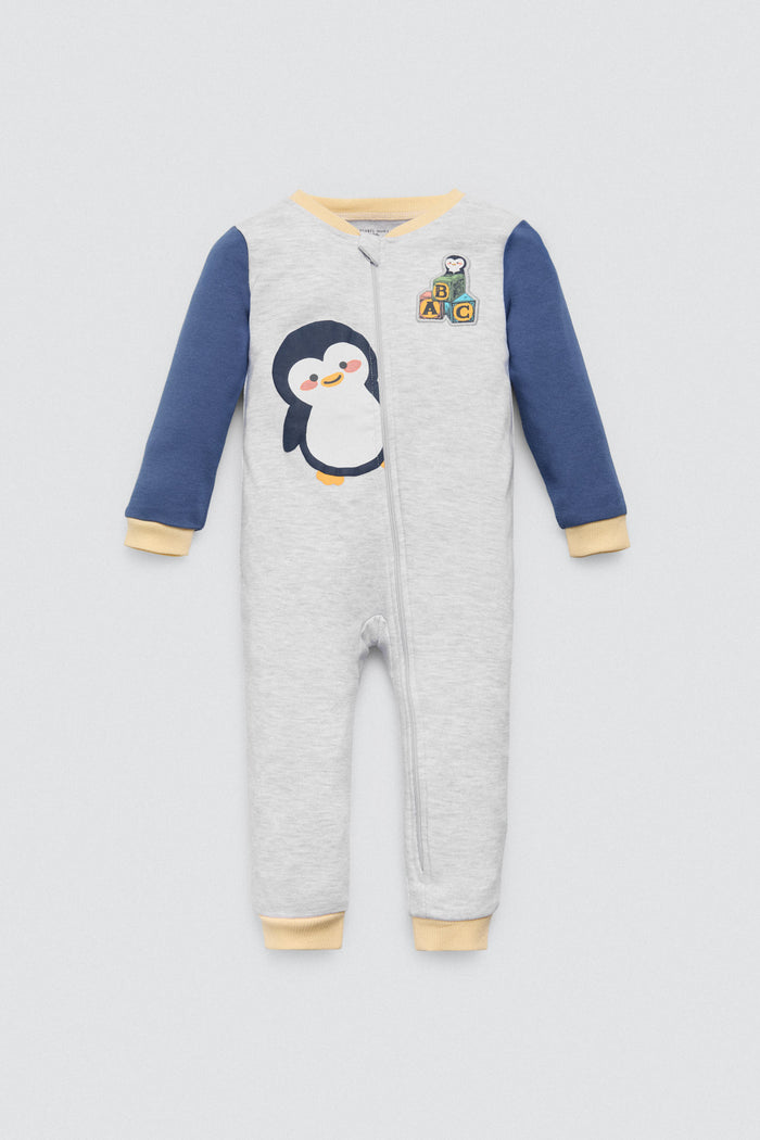 Macacão de bebê manga longa Penguin Toy