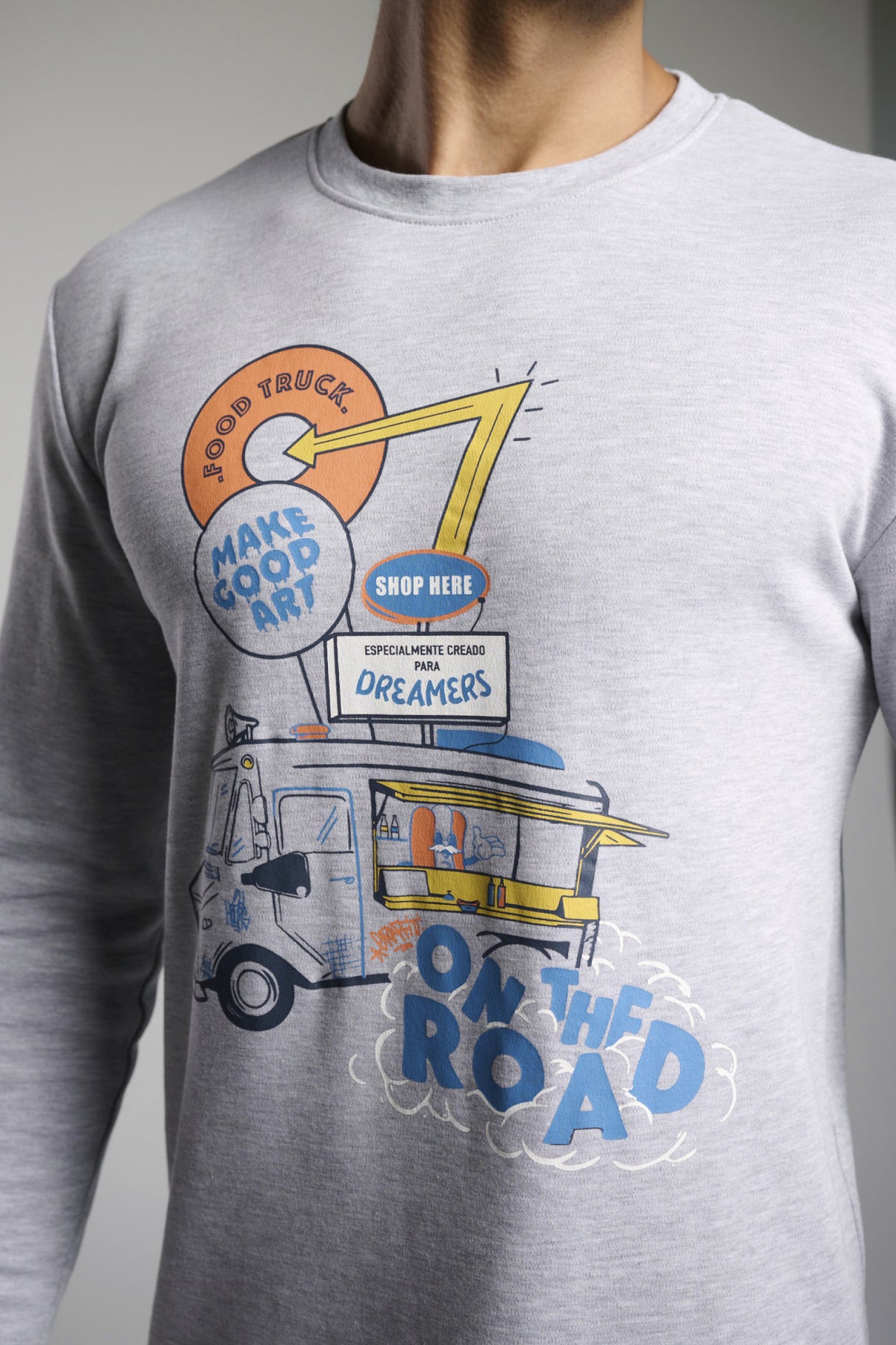 Pijama largo hombre afelpado estampado Food Truck