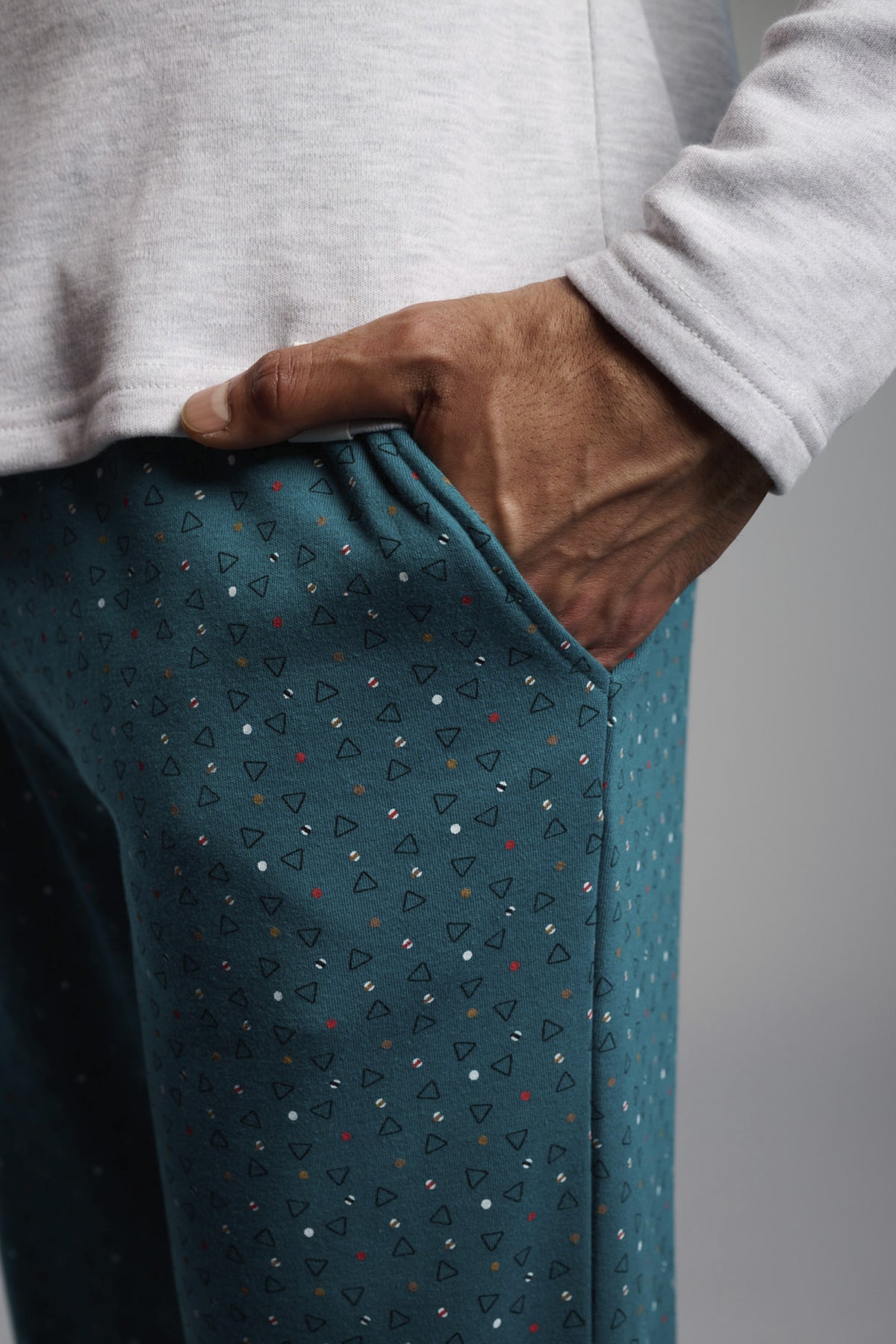 Pijama largo hombre afelpado estampado de billar
