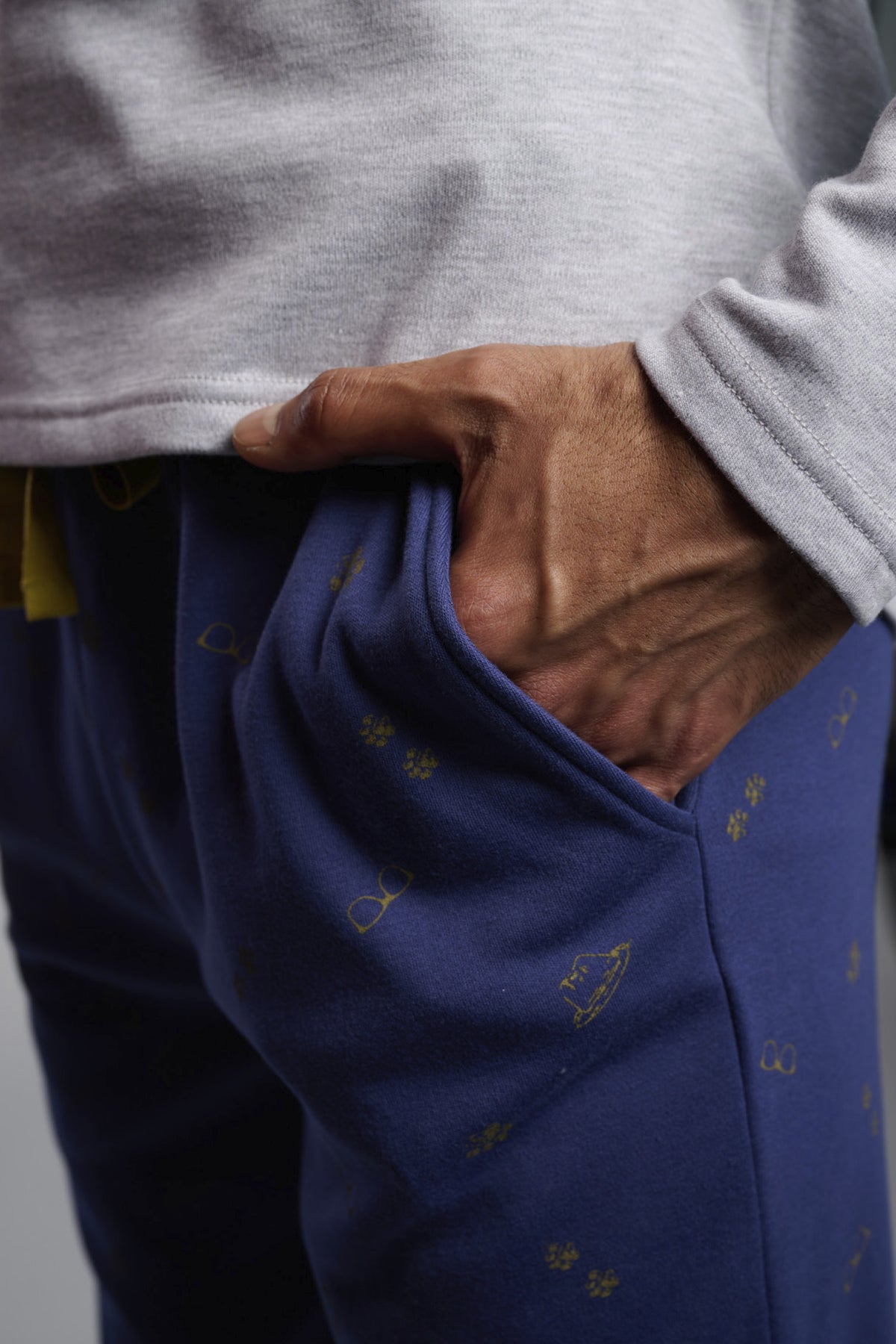 Pijama largo hombre afelpado estampado Gentleman Lifestyle