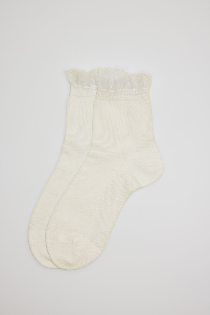 Children's cuff ceremony socks with ivory details