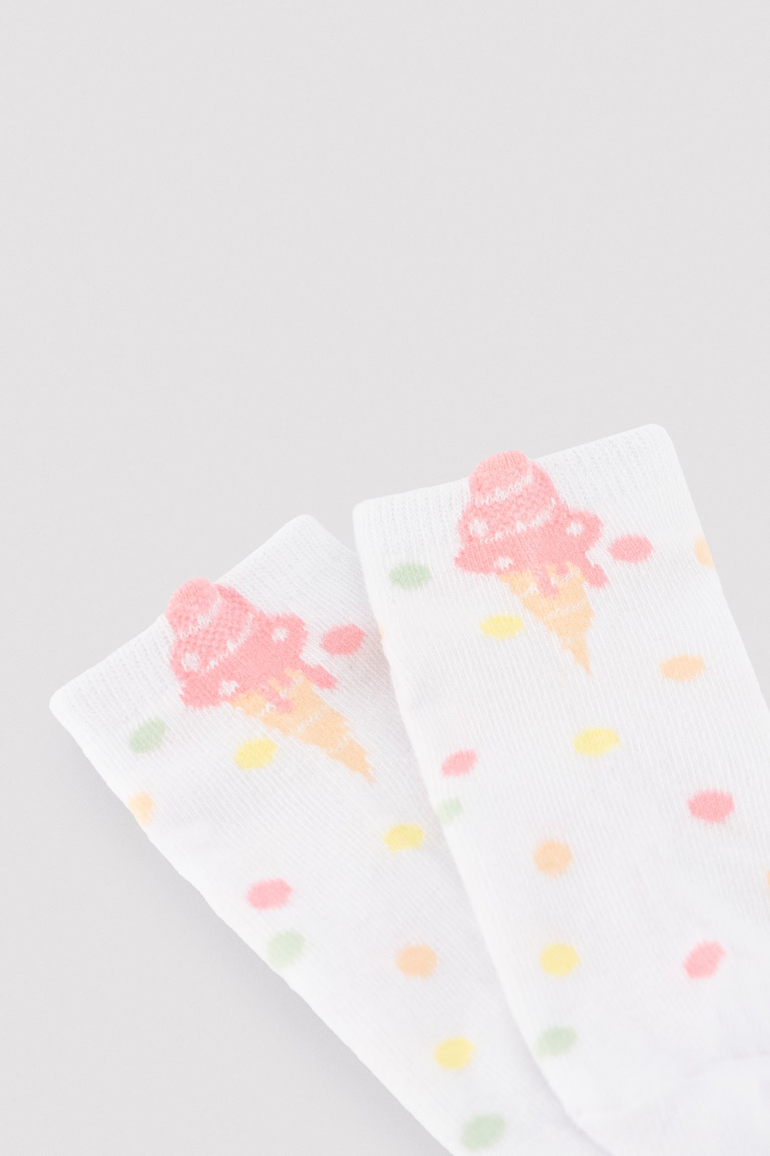 Pack 3 calcetines tobilleros infantiles estampado helados - Ysabel Mora